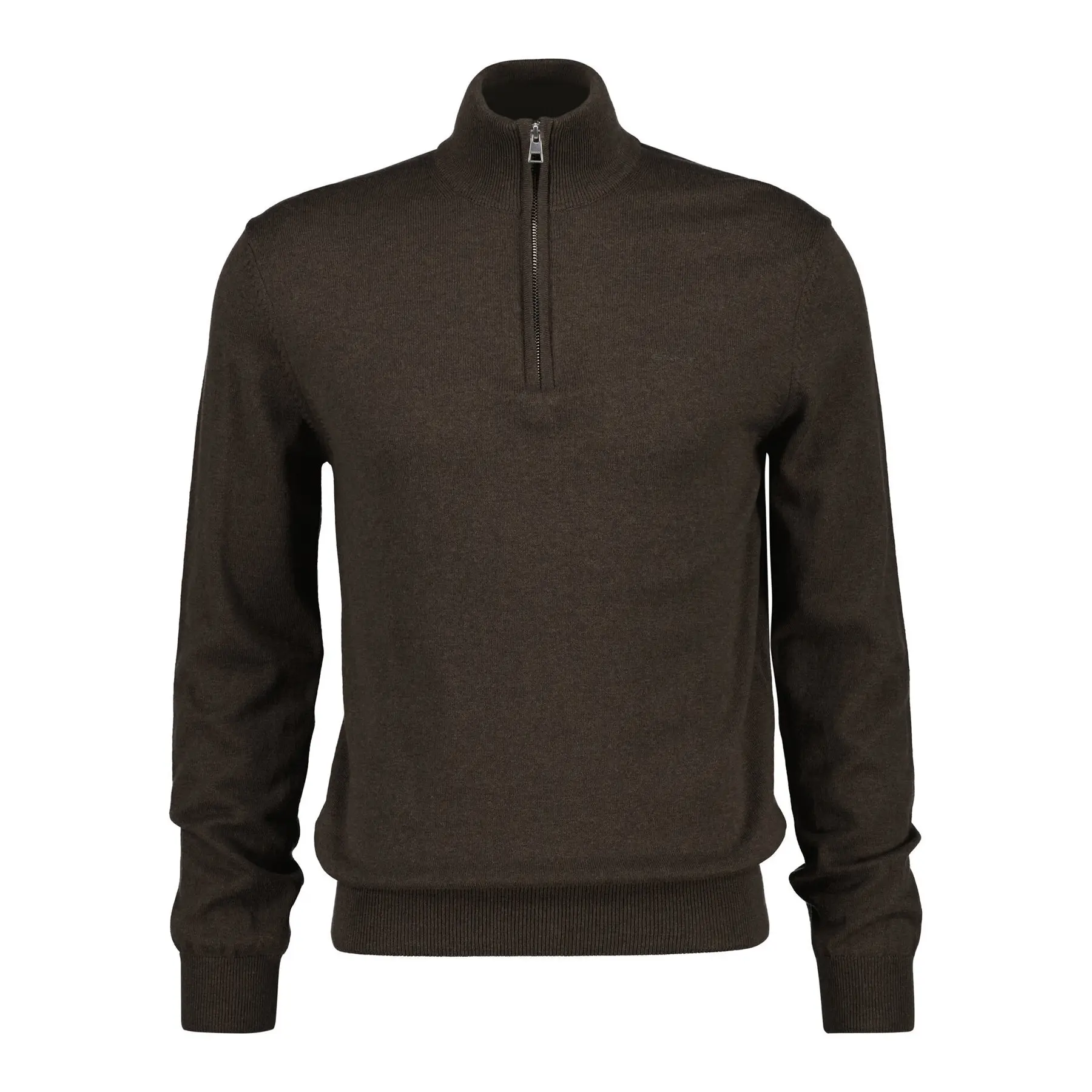 Pull Halb-Zip aus Baumwolle und Wolle Gant Herringbone Texture