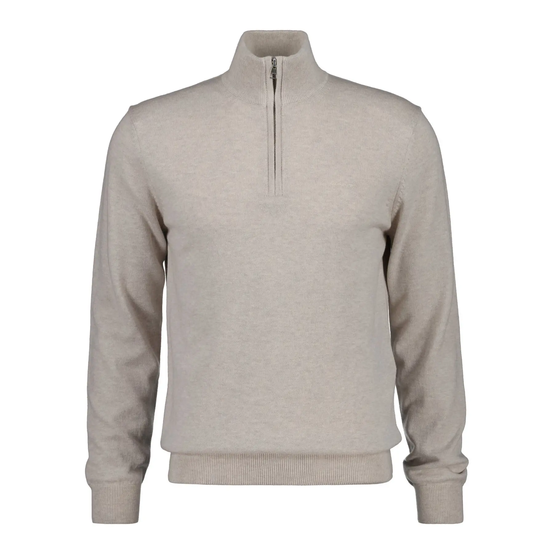 Pull Halb-Zip aus Baumwolle und Wolle Gant Herringbone Texture