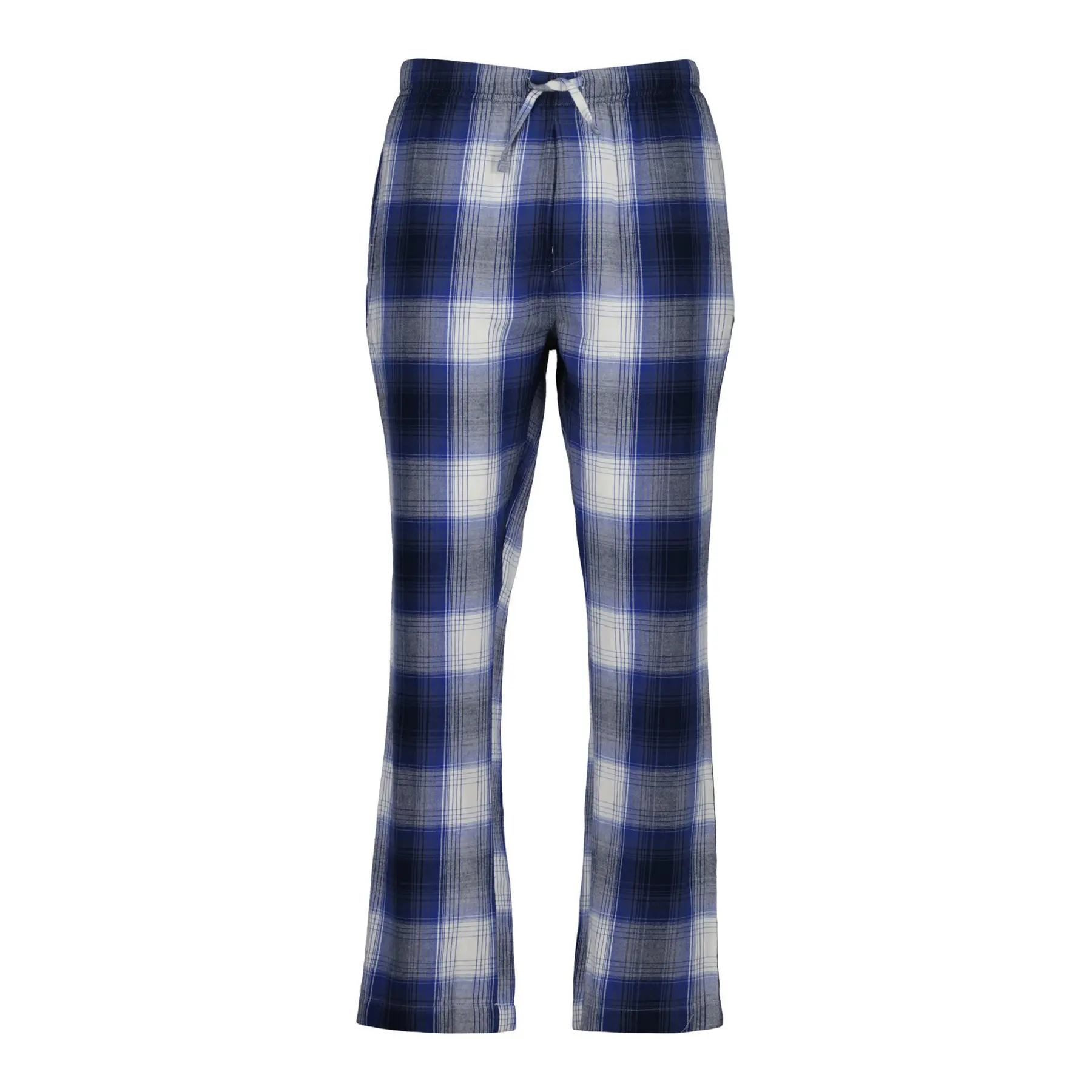 Gant Men's Bleu Pyjama Trousers Flannel Checked