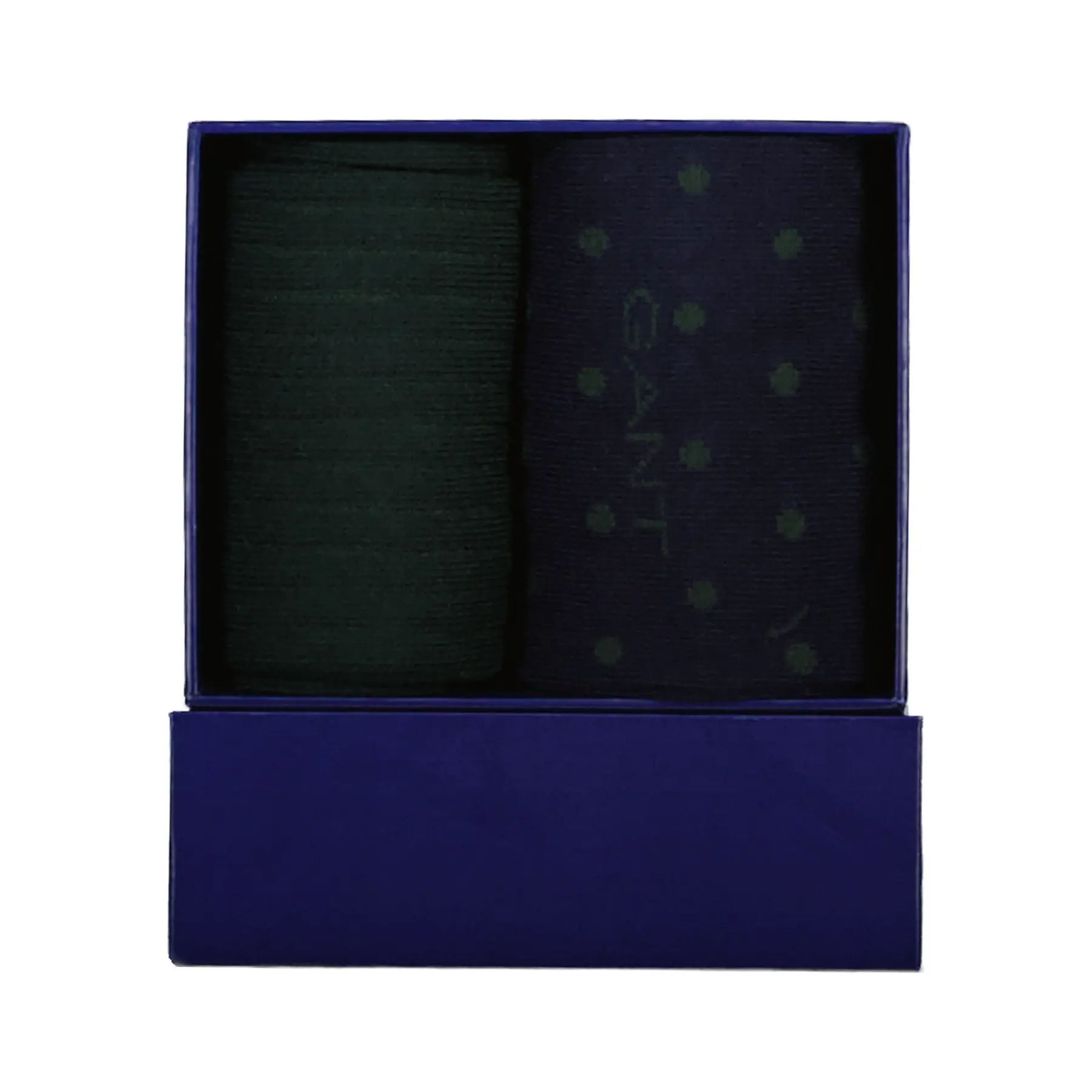 Gant Men's Bleu Polka Dot And Ribbed Socks (X2)
