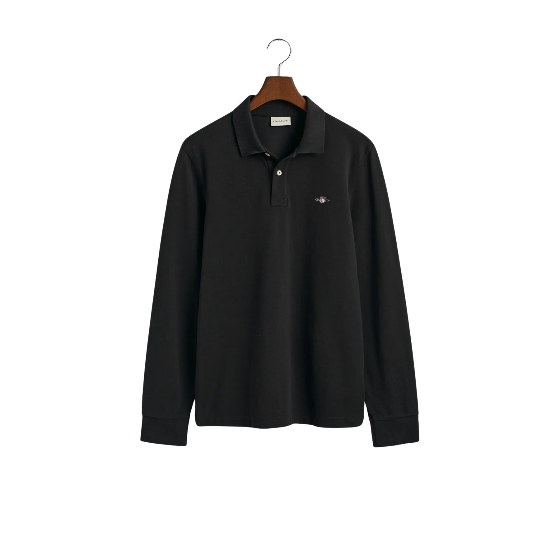 Polo in cotone piqué a maniche lunghe Gant Reg Shield