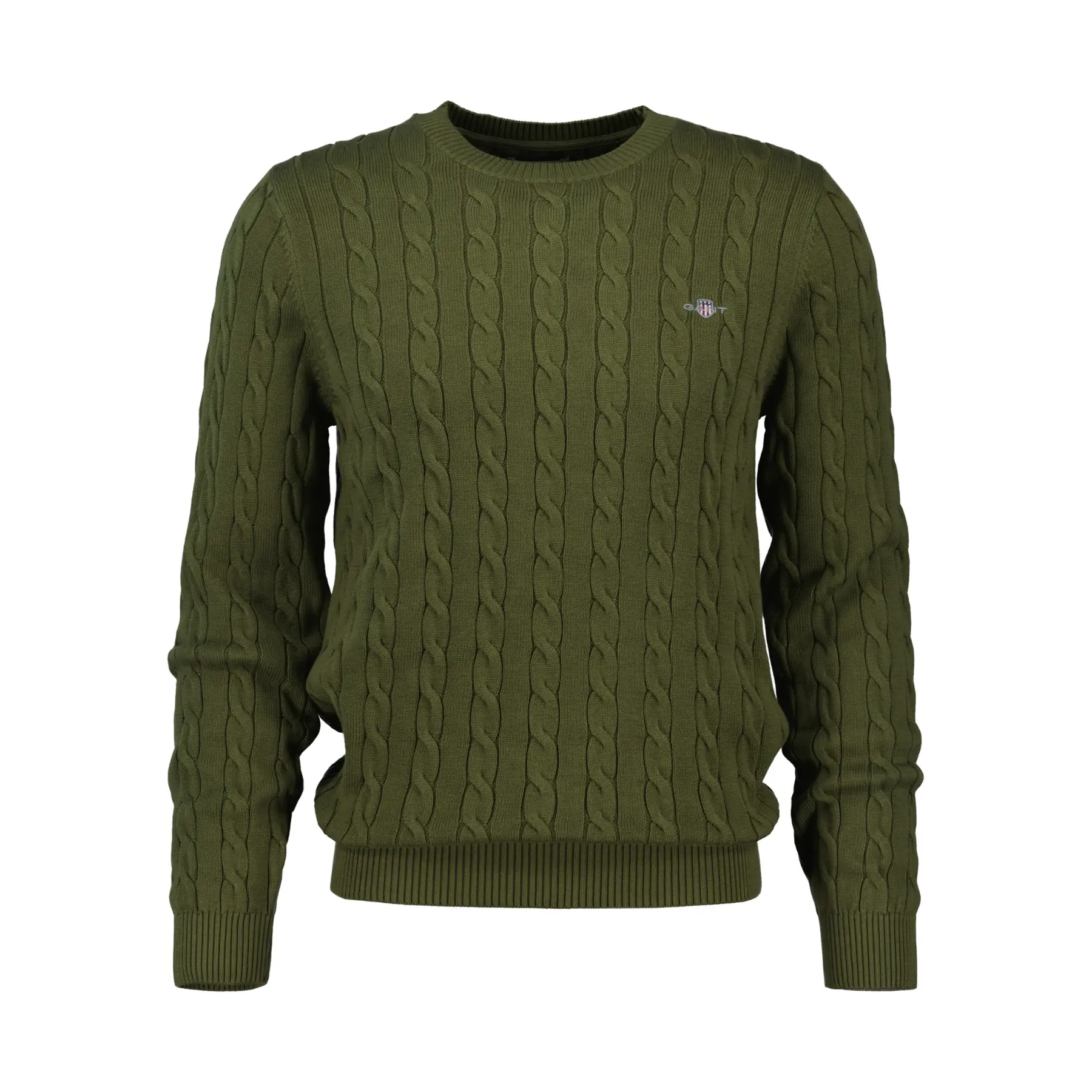 Maglione a collo rotondo in cotone intrecciato Gant