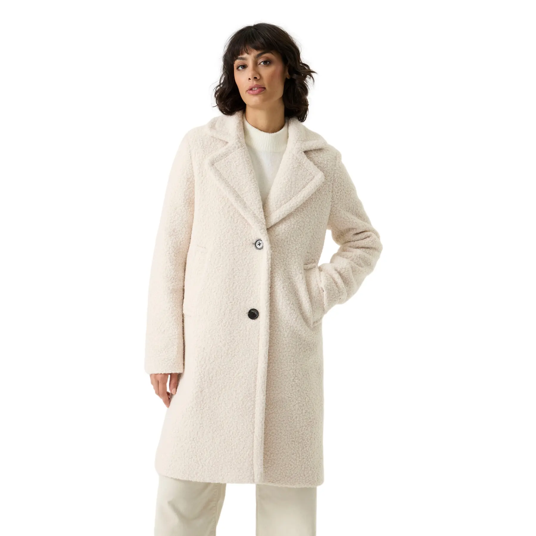 Damen Bouclé Mantel Garcia