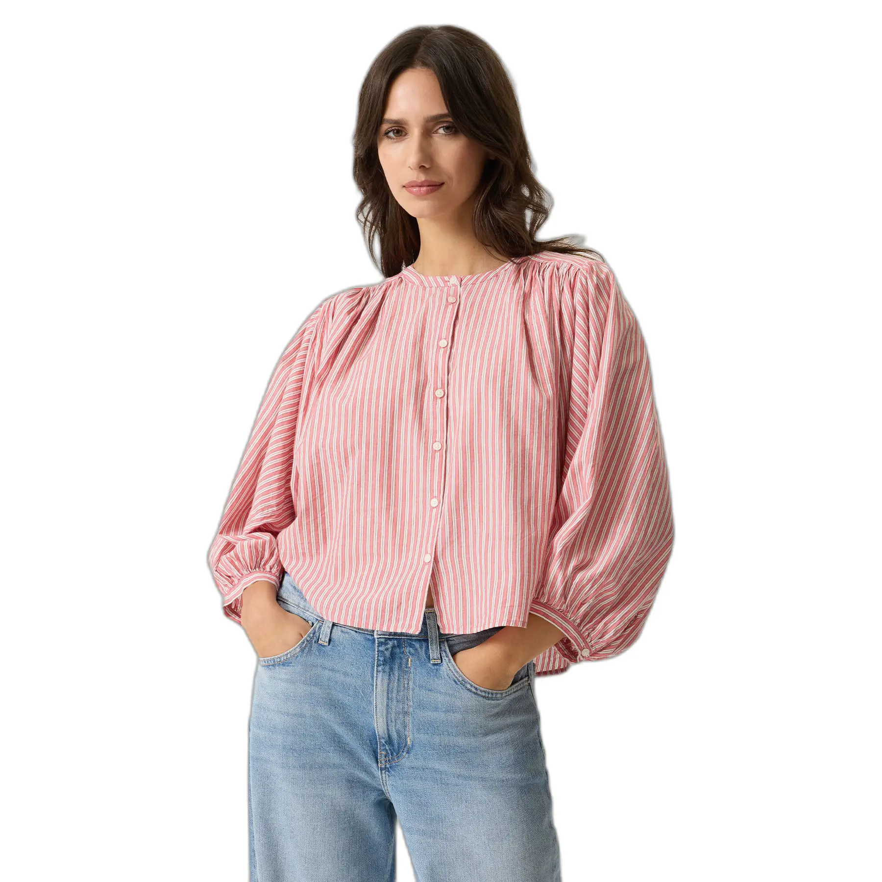 Blusa a fantasia a righe donna