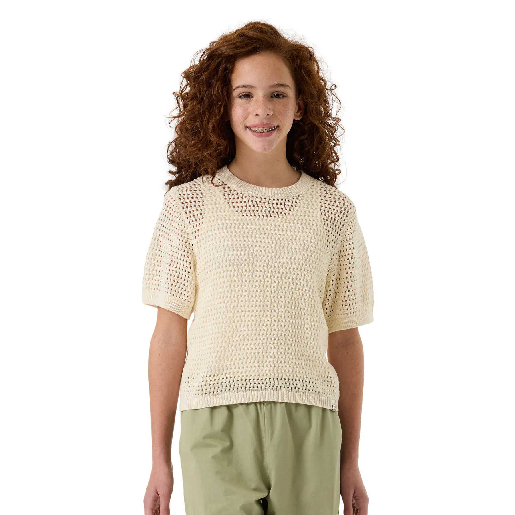 Pull en maille crochetée fille Garcia Pull en maille crochetée fille Garcia