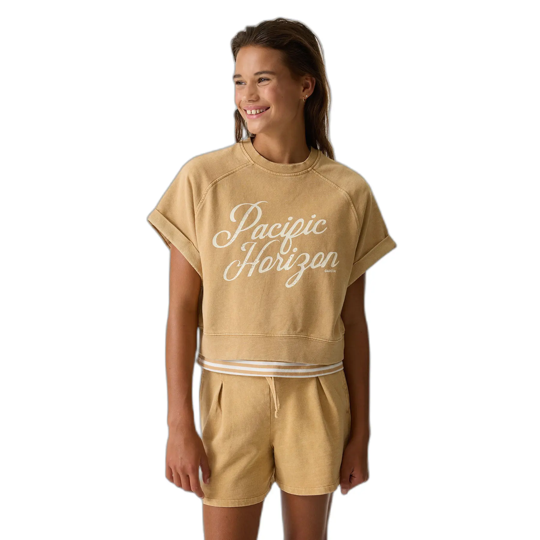 Garcia Mädchen Marron Kurzarm Sweatshirt