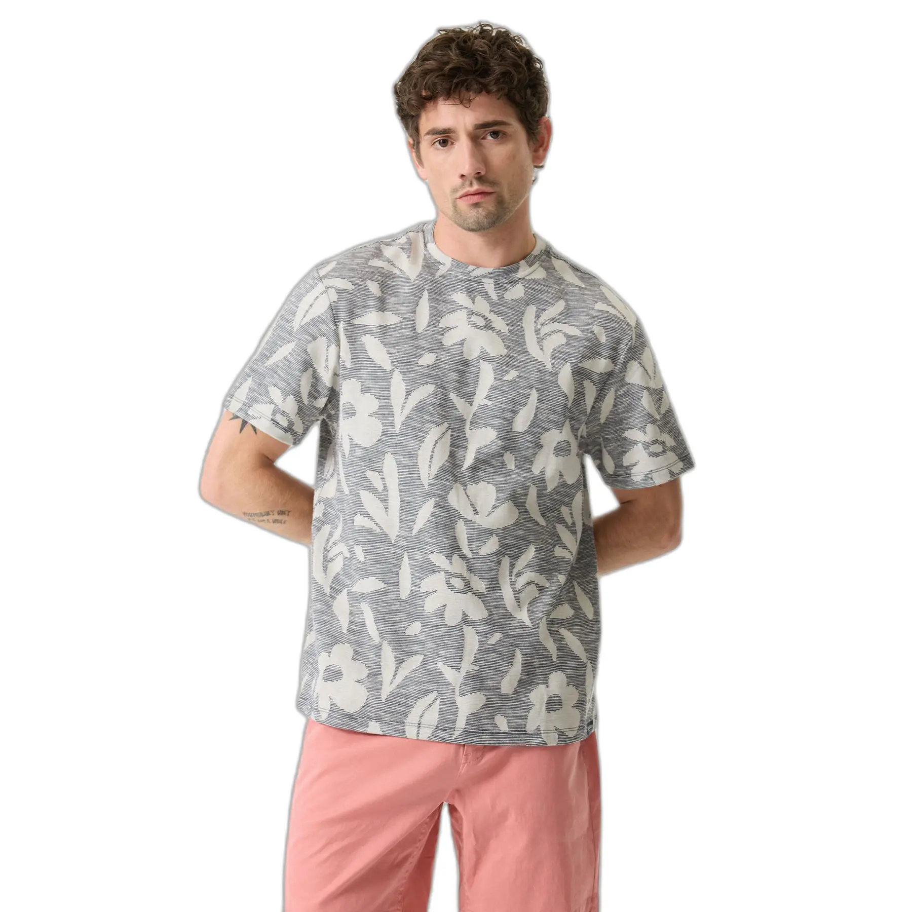 T-shirt stampato in jacquard tessuto Garcia
