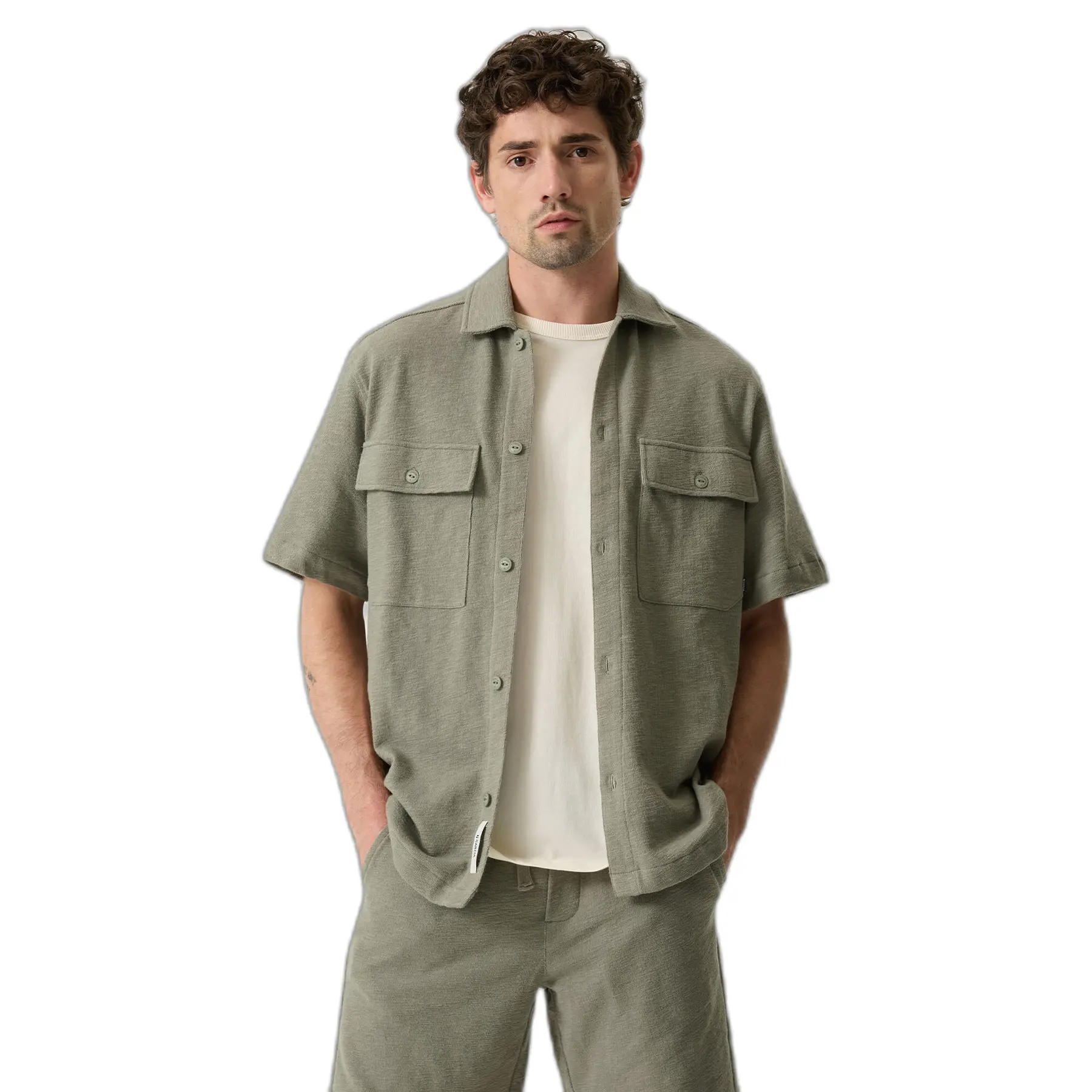 Camicia in cotone con tasche sul petto Garcia