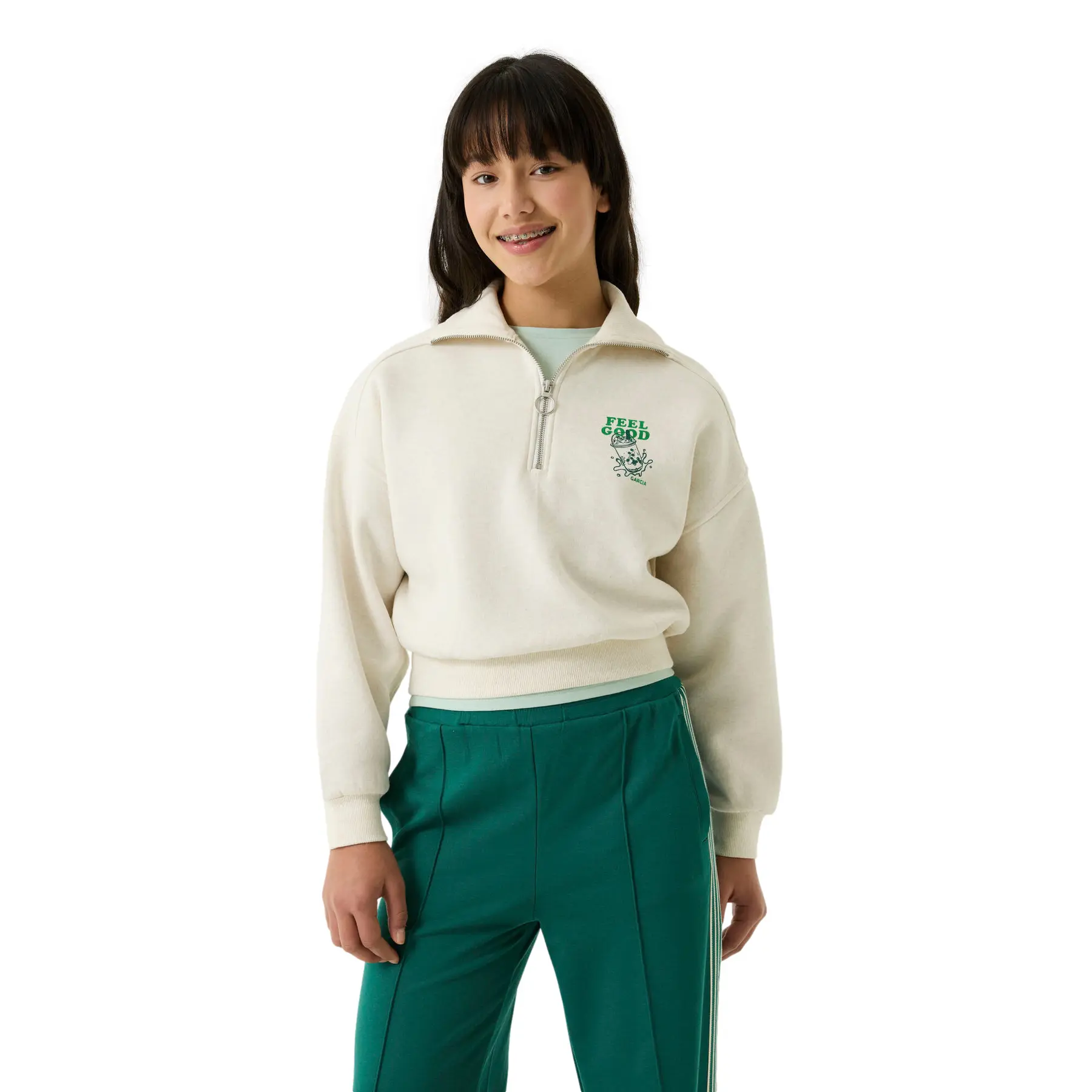 Garcia Mädchen Blanc Sweatshirt