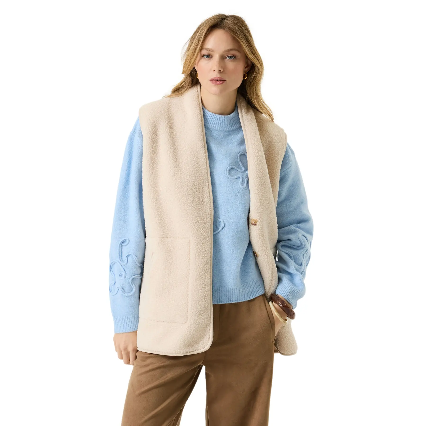 Garcia Women's Blanc ’S Teddy Jacket