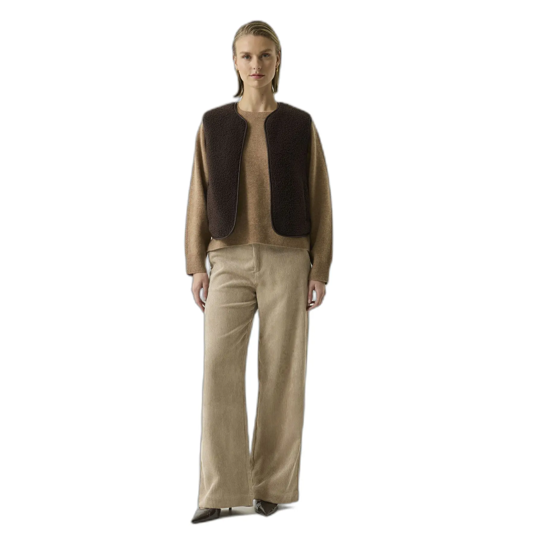 Garcia Women's Marron Corduroy Trousers For