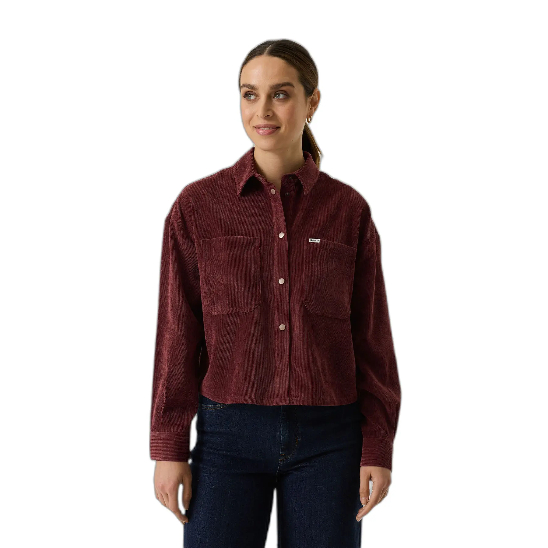Garcia Women's Rouge Corduroy Blouse For