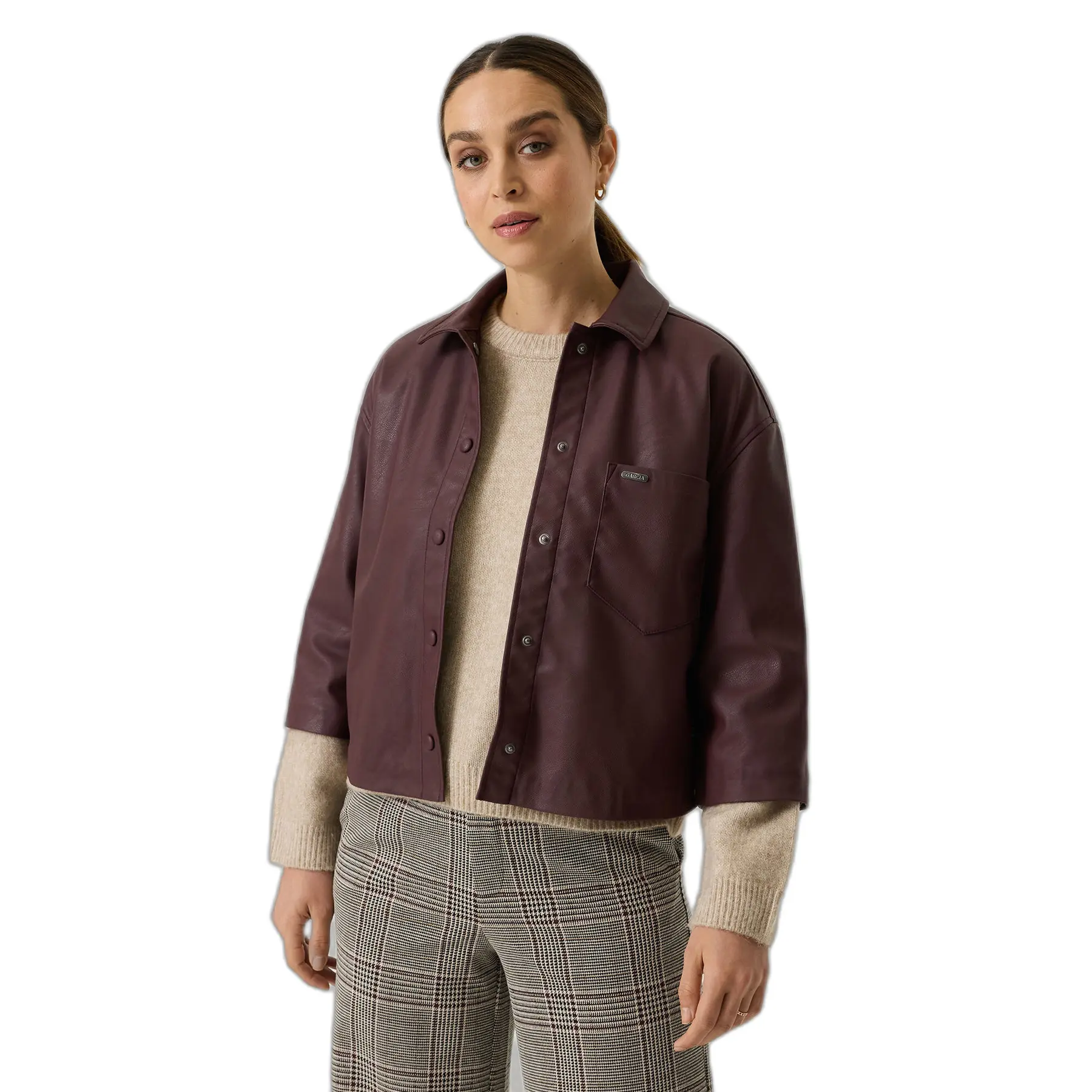 Garcia Women's Rouge Faux Leather Jacket