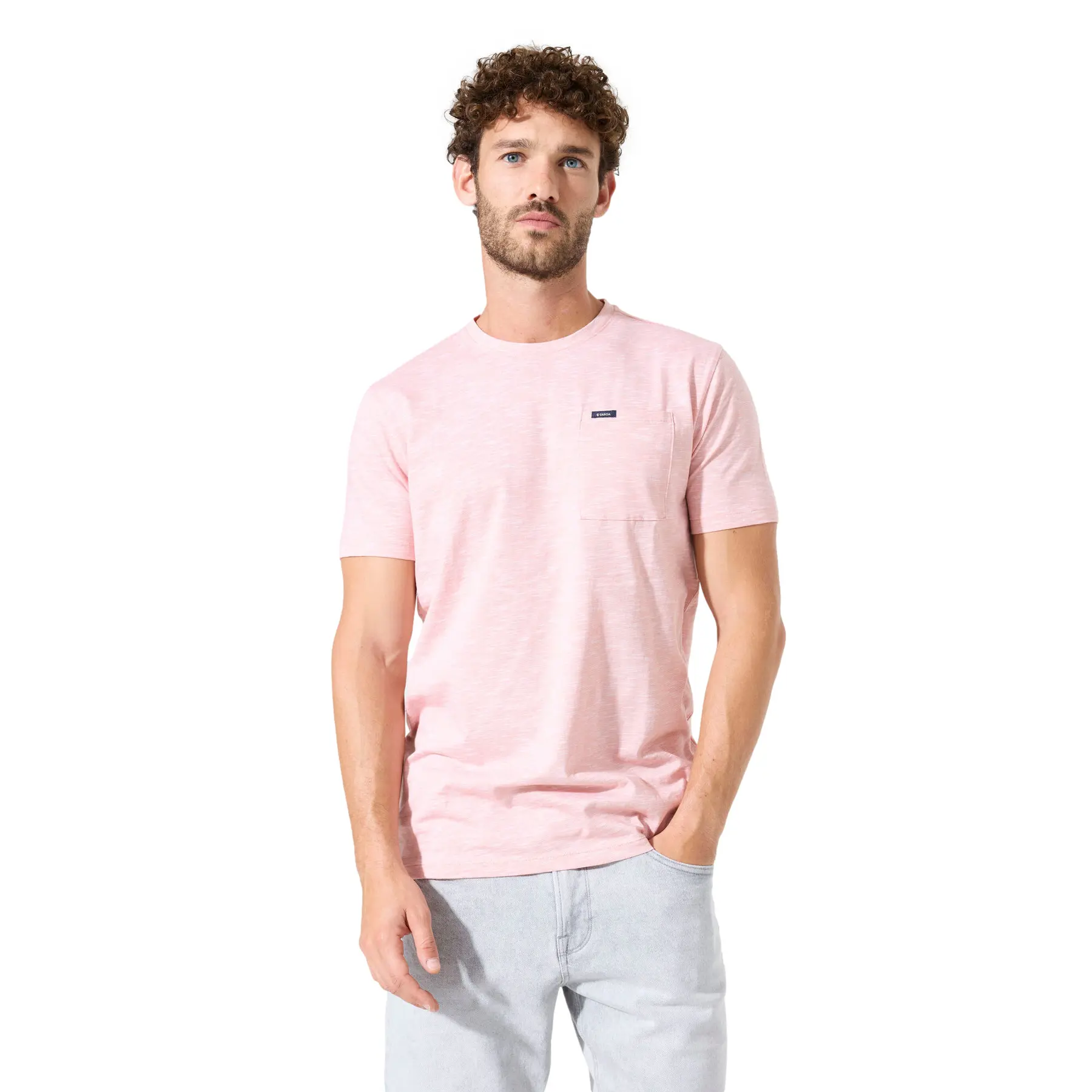 T-shirt maniche corte con tasca sul petto Garcia