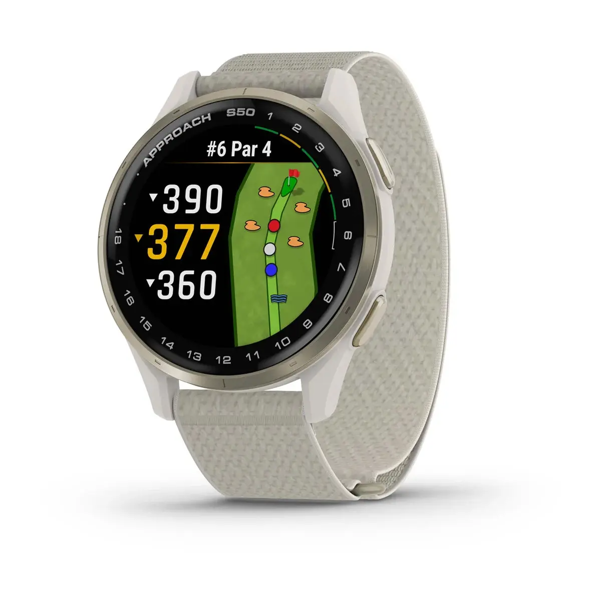 Garmin Blanc Montre Gps Connectée Avec Bracelet Approach® S50 43 Mm