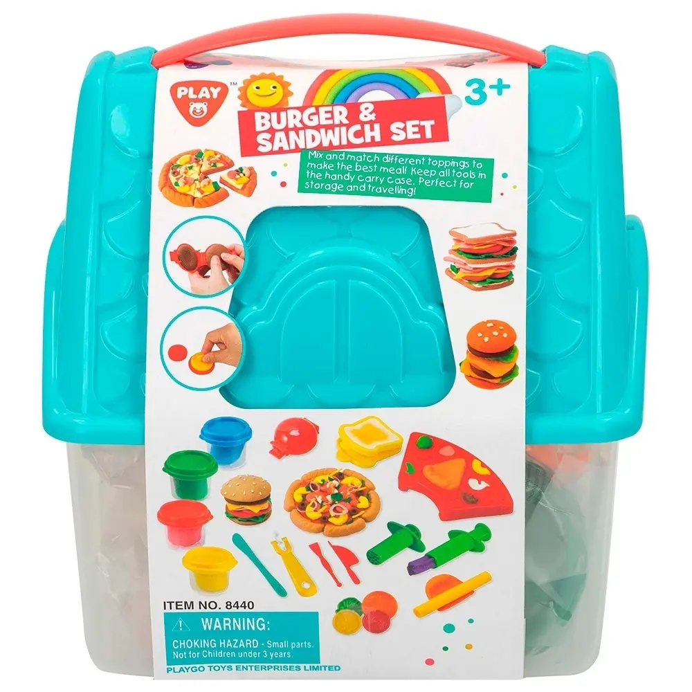 Genérico Multicolore Jeu De Modelage En Pâte À Modeler Burger Et Sandwich - Image 1