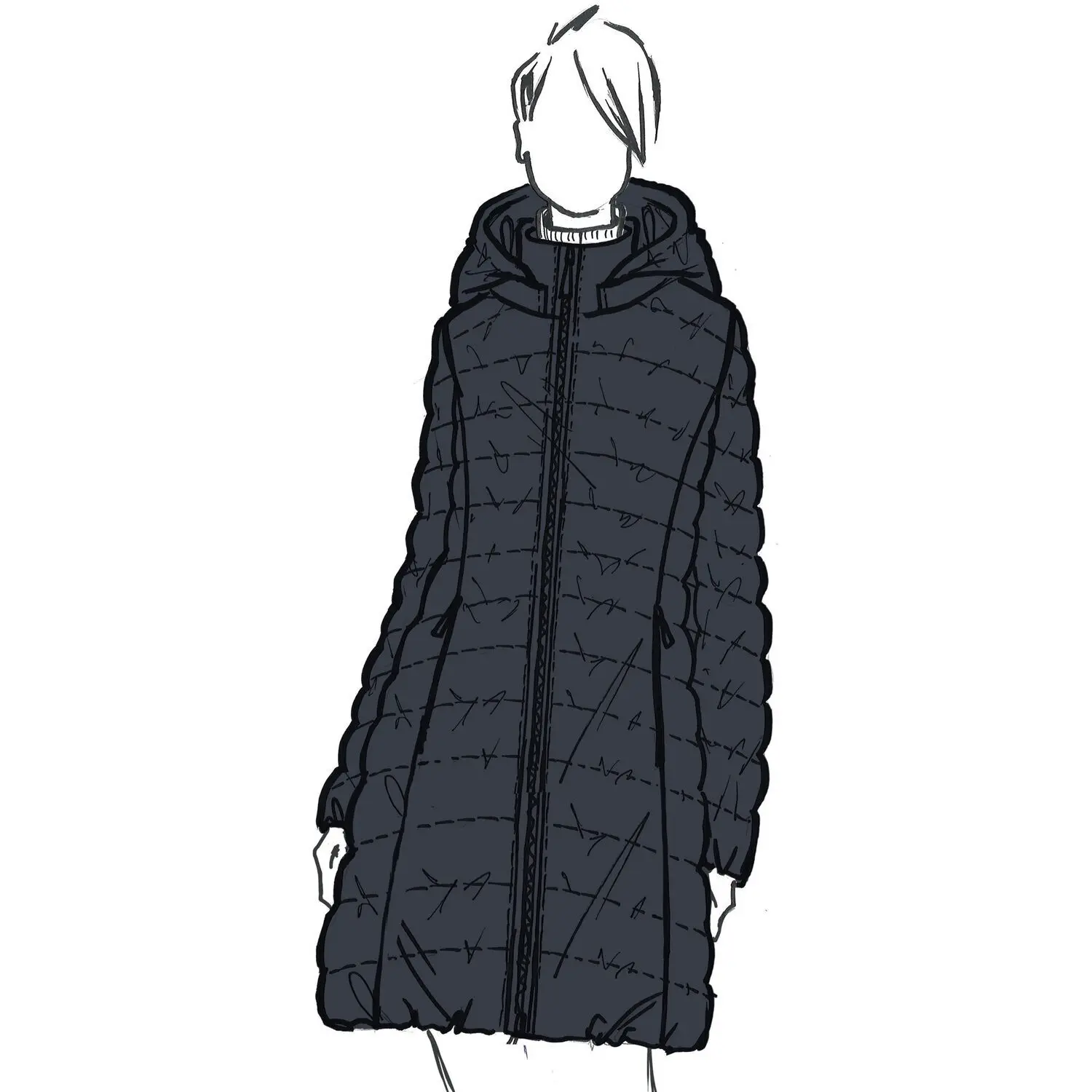 Lange Daunenjacke  Damen Geox Zosma