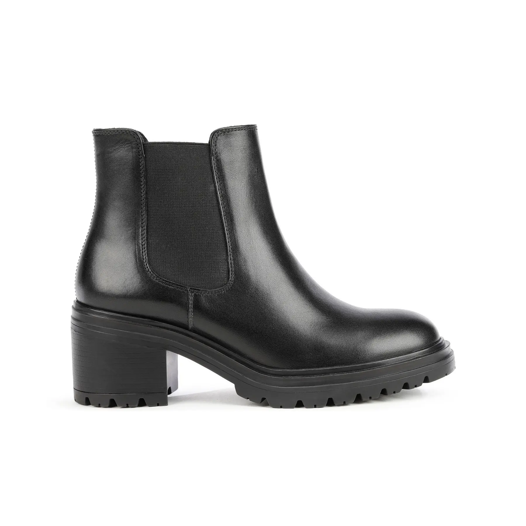 Stivali in pelle e nylon elastico da donna Geox Damiana