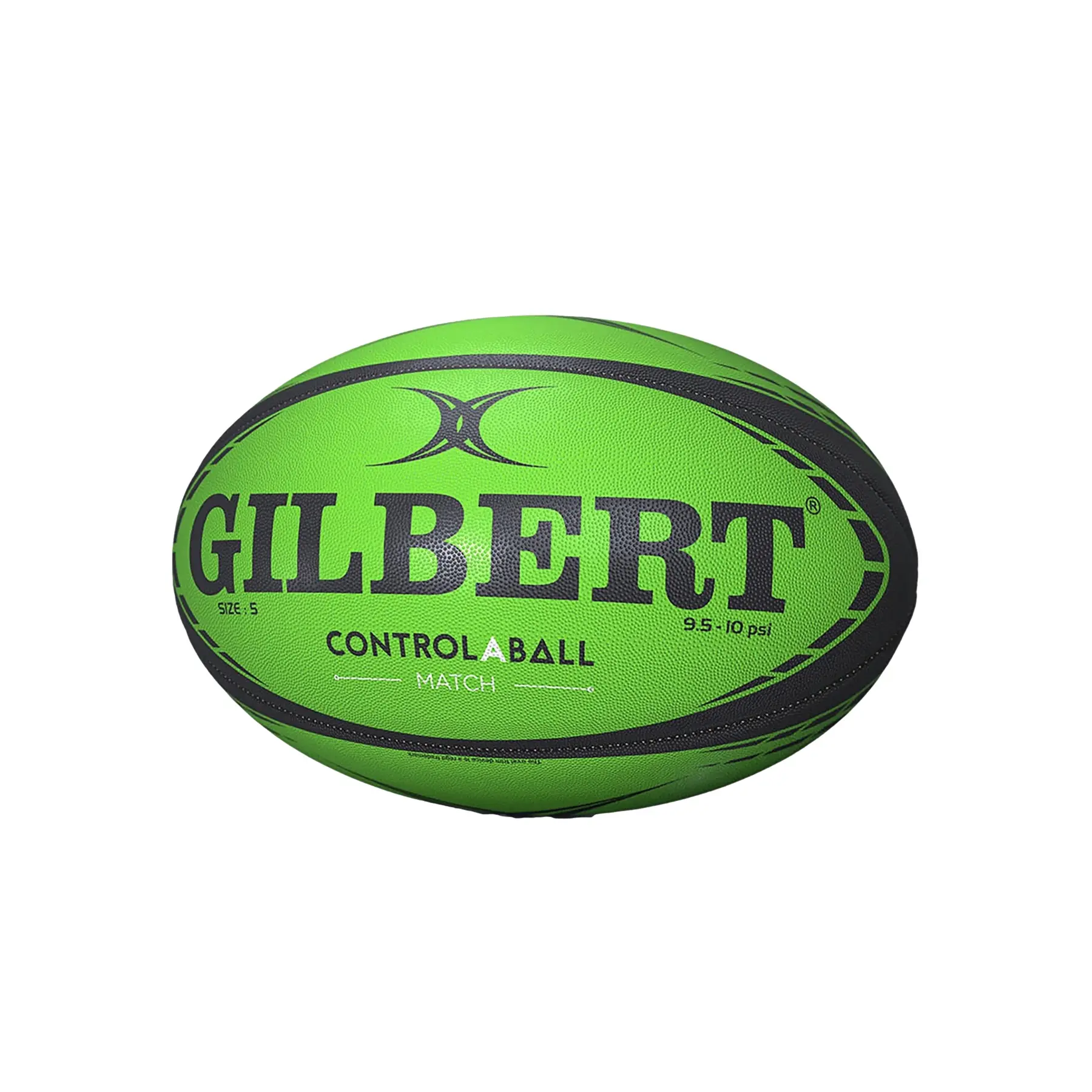 Gilbert rugbybal Control-A-Ball maat 4 groen zwart educatief speelgoed.