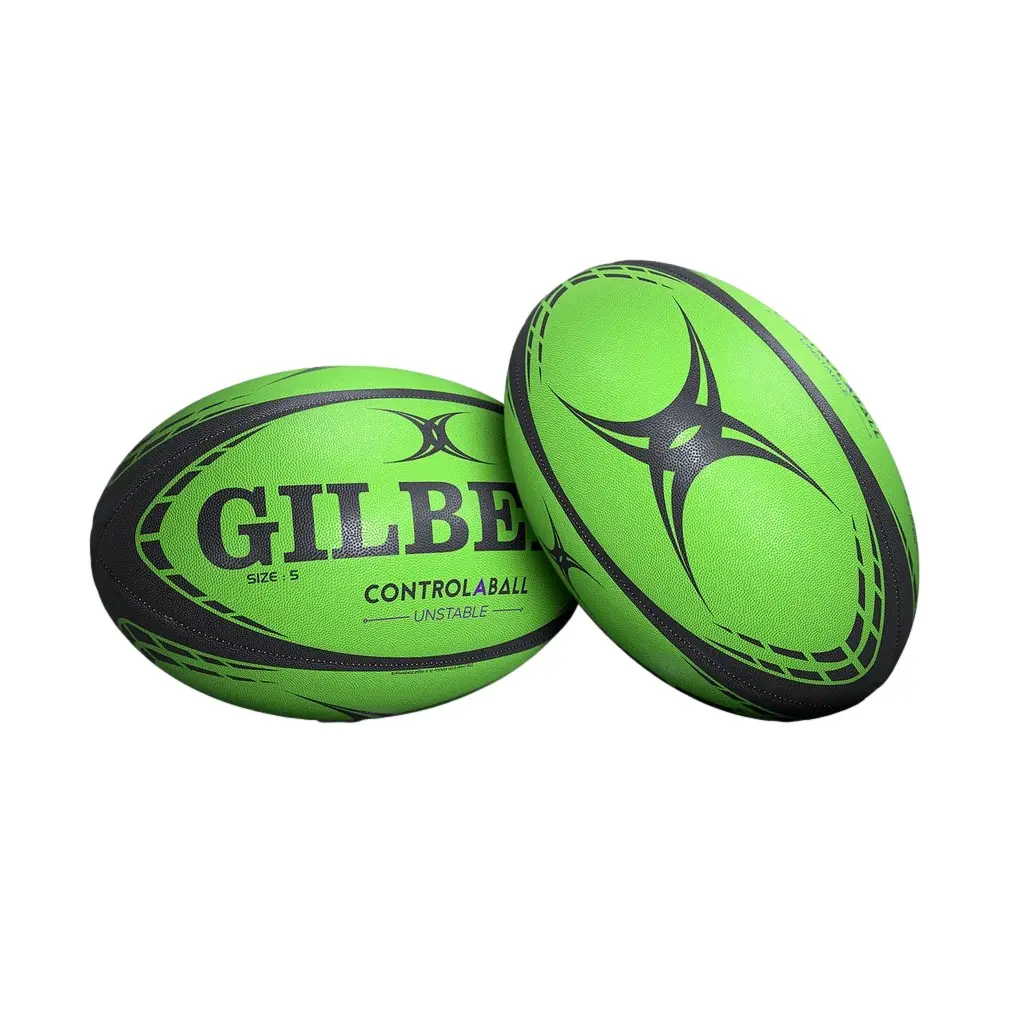 Gilbert rugbybal Control-A-Ball maat 4 zwart groen voor training.