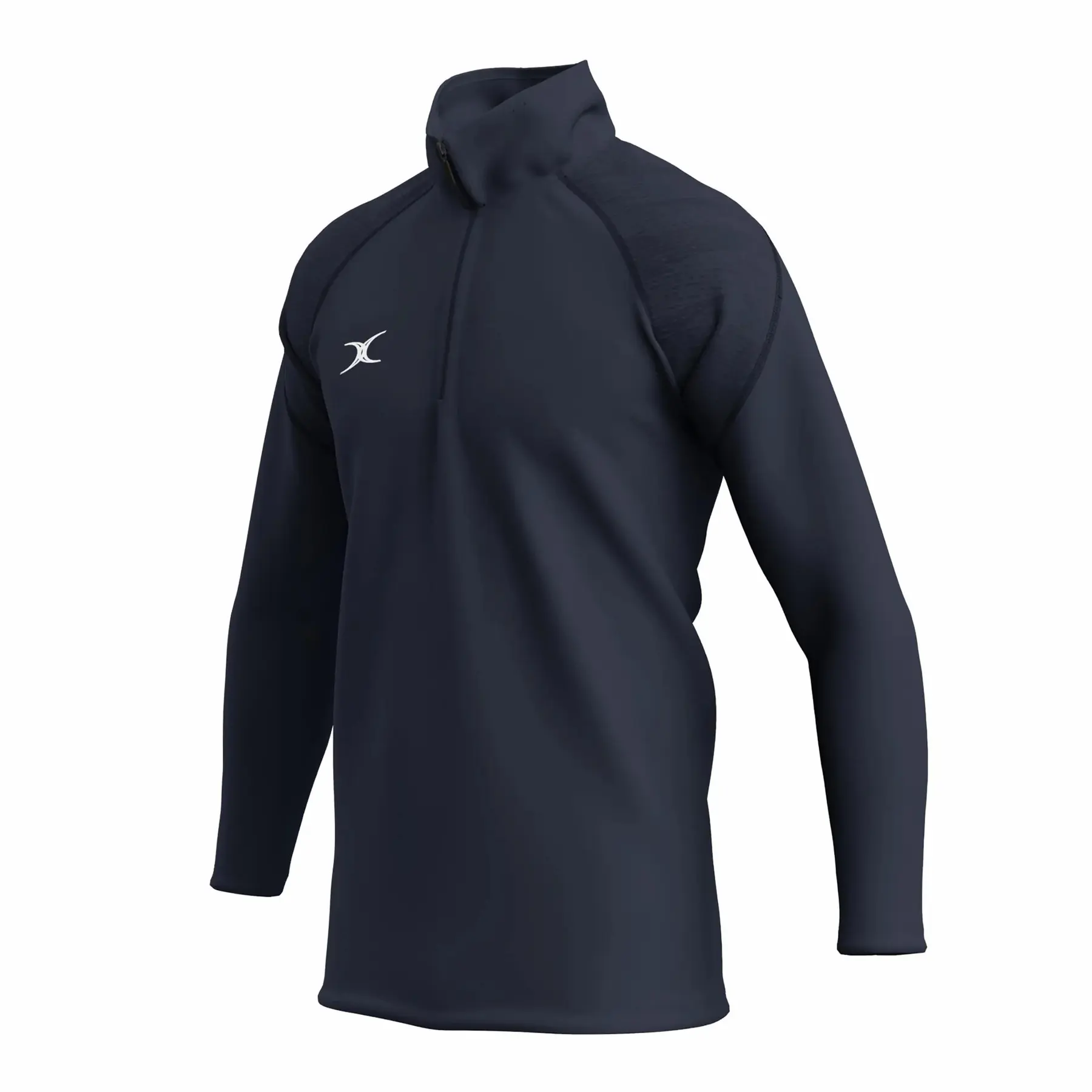 Gilbert fleece trui sportief - 1/4 zip - 11-12 jaar - blauw - elastisch.