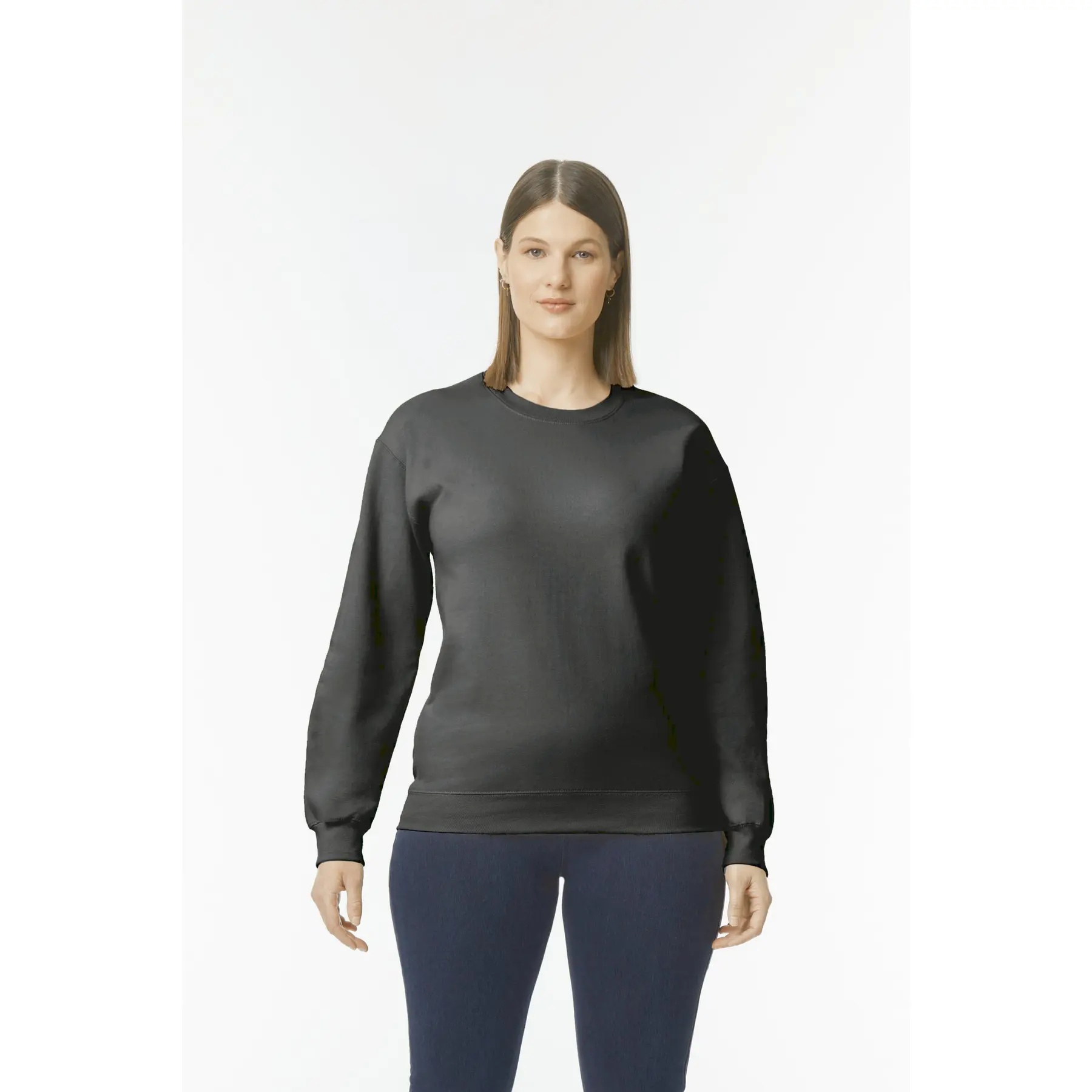 Felpa con scollo rotondo Gildan Midweight Softstyle