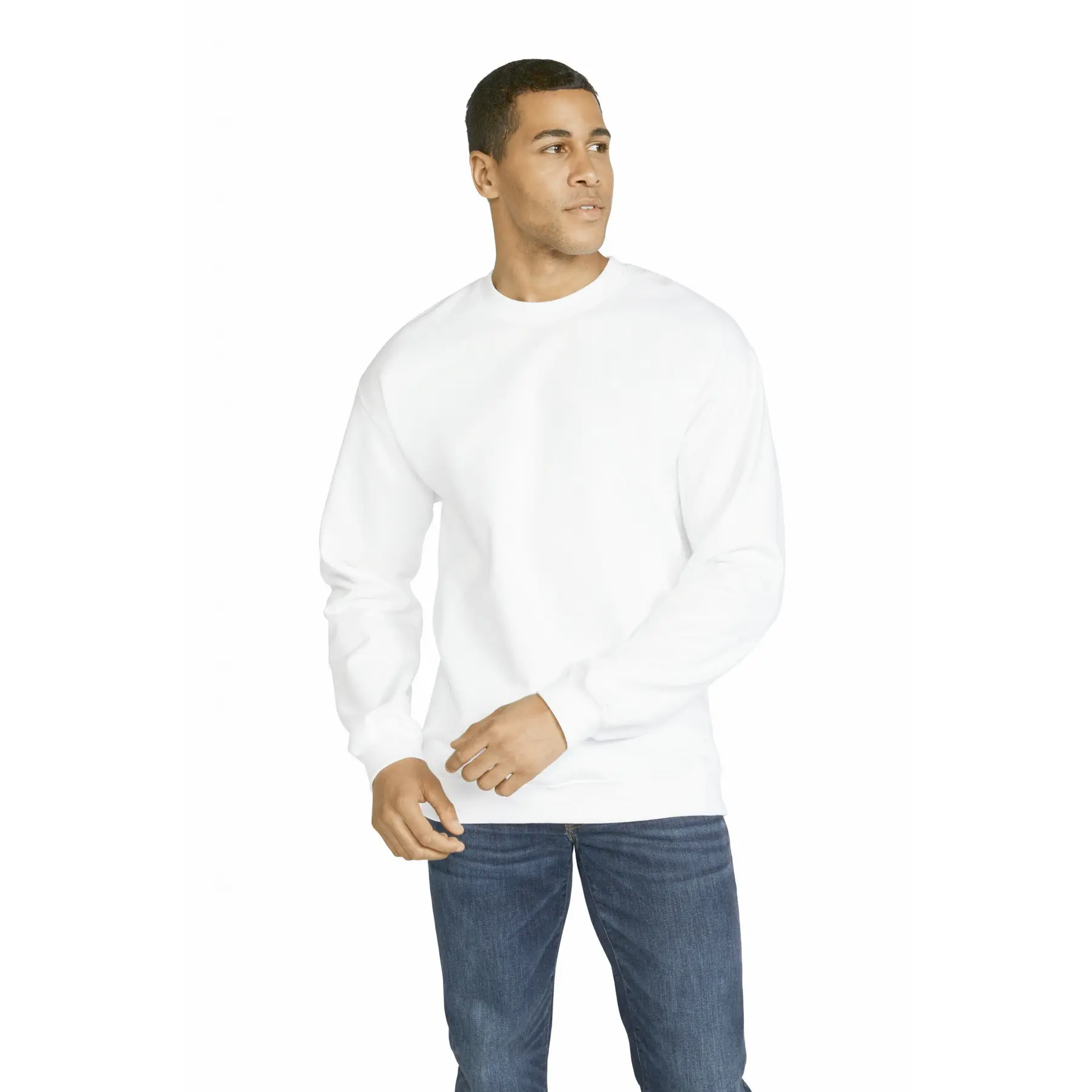 Felpa con scollo rotondo Gildan Midweight Softstyle