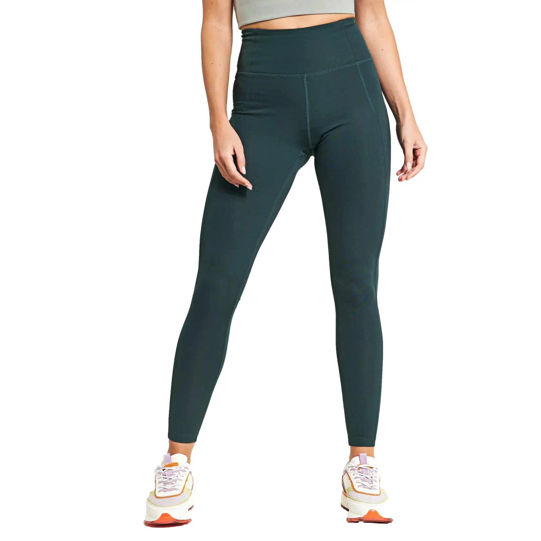 Hochgeschnittene lange Leggings Damen Girlfriend Collective Compressif