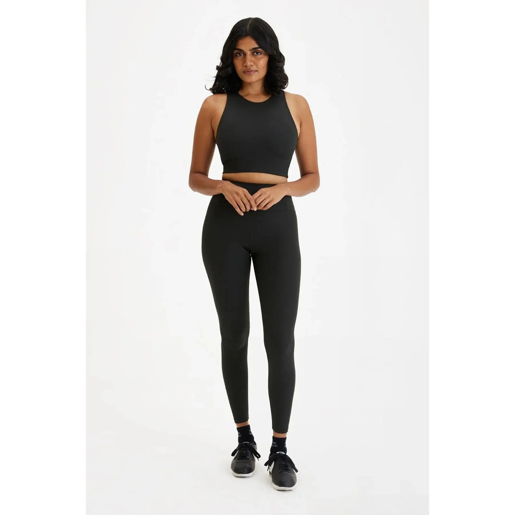 Girlfriend Collective Women's Black Leggings High-Rise