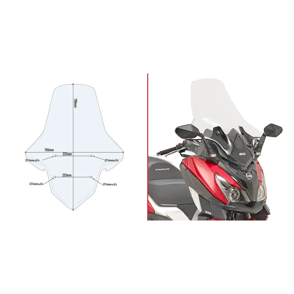 Bulle Givi SYM joymax 300