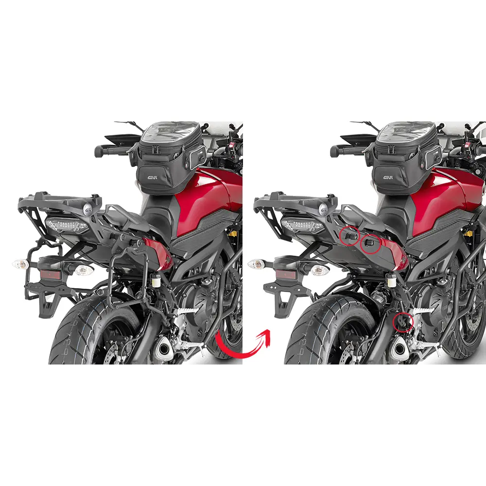 Motorrad-Seitenkofferhalter schnell Givi Monokey Yamaha Mt-09 Tracer (15 À 17)