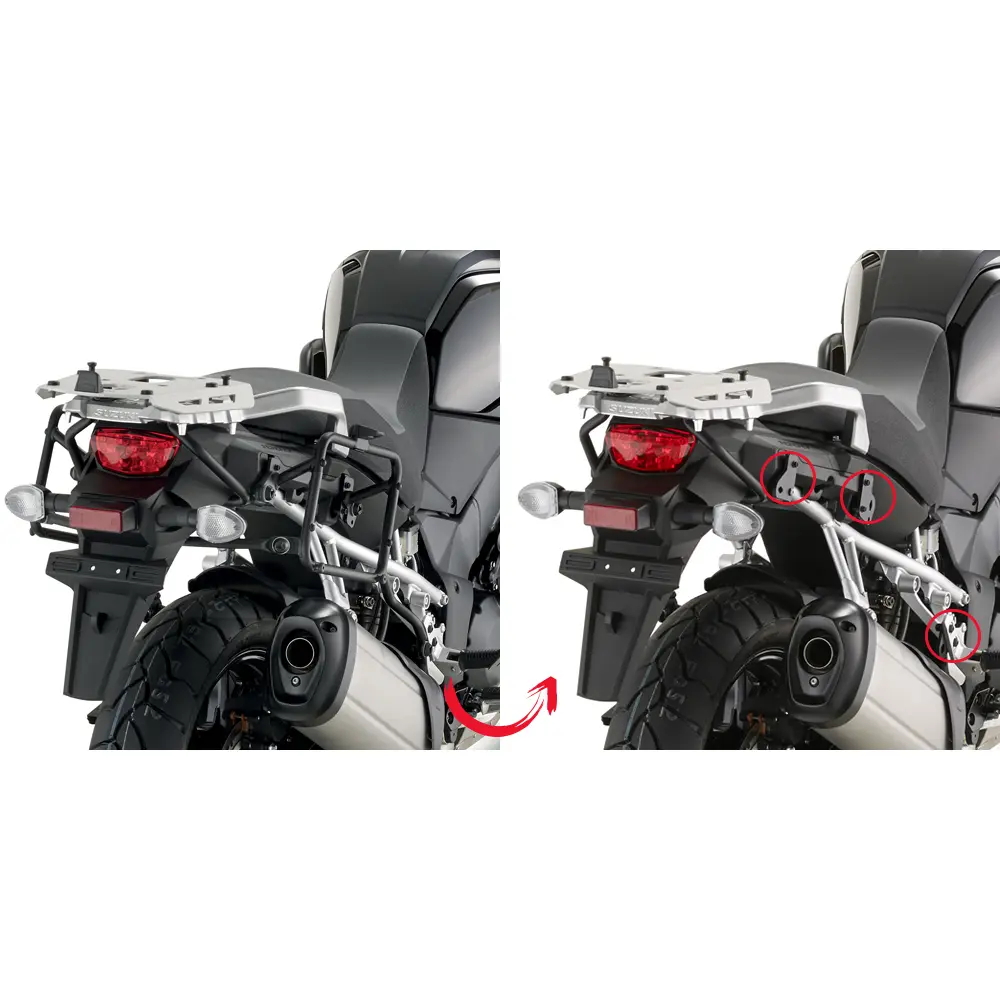 Motorrad-Seitenkofferhalter schnell Givi Monokey Suzuki Dl 1000 V-Strom (14 À 16)