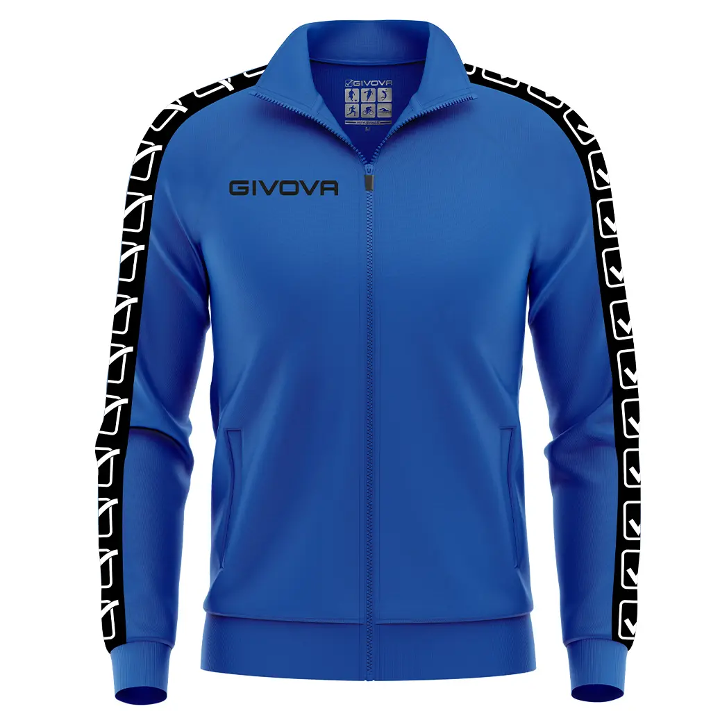 Gestrickte Trainingsjacke mit Streifen Givova