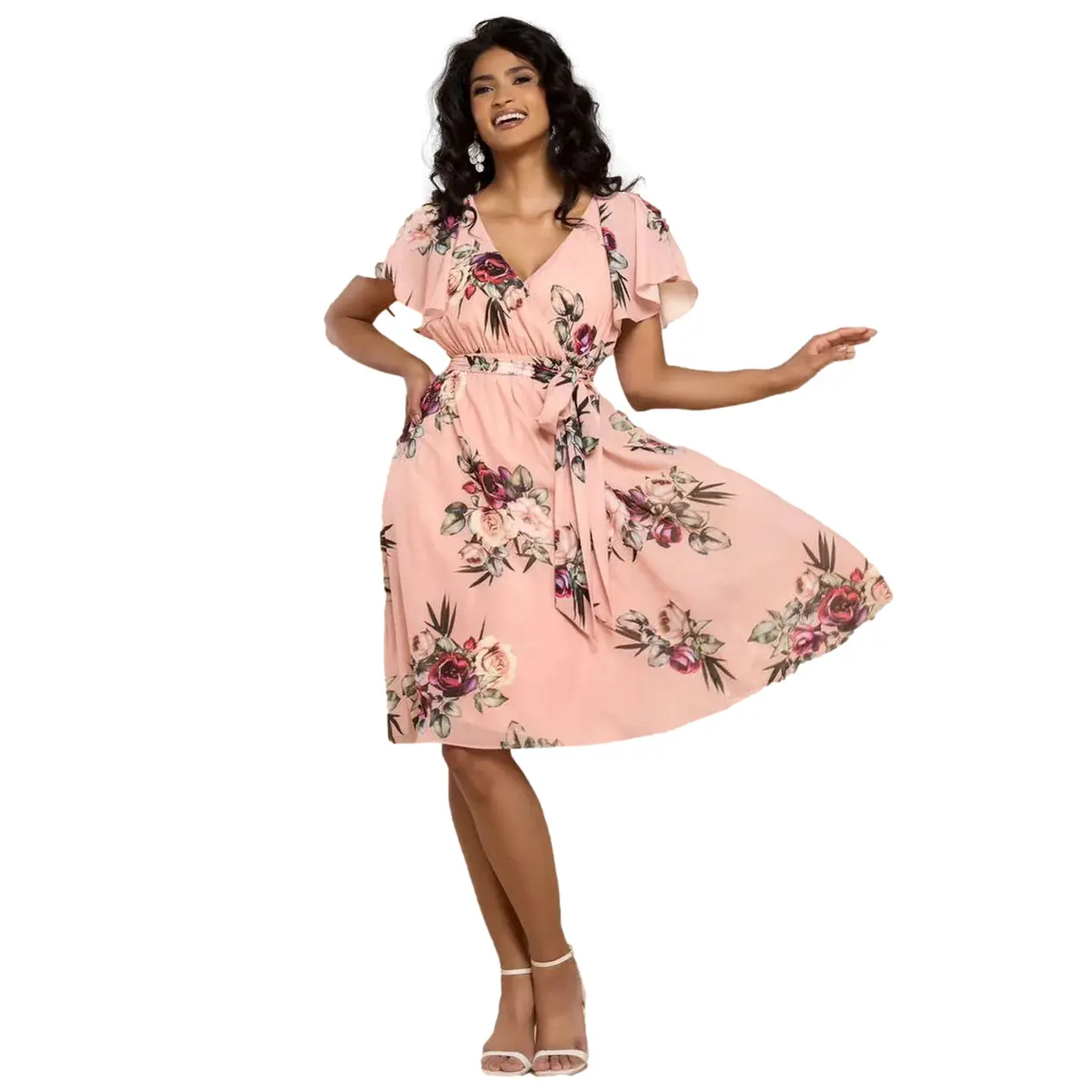 Wickelkleid Damen Goddiva Sustainable Floral Flutter