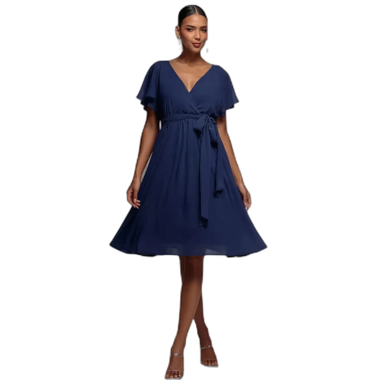 Wrap dress da donna Goddiva Sustainable Flutter