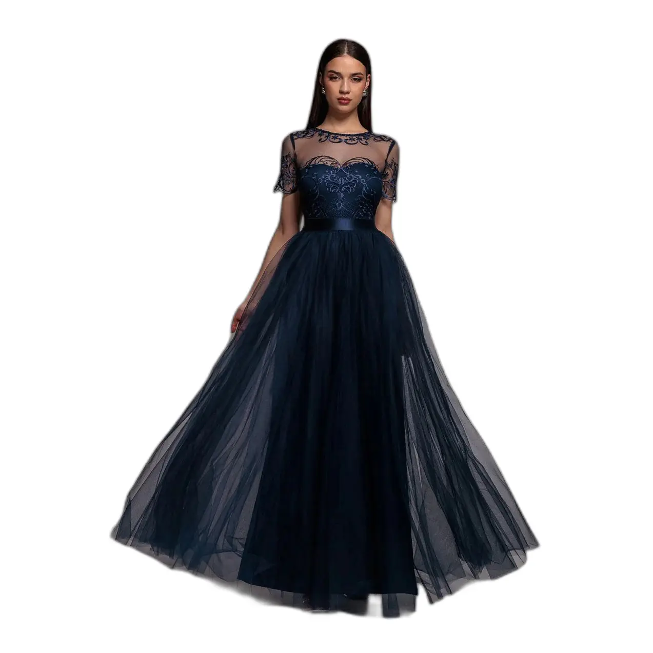 Vestito da donna Goddiva Embroidered Mesh