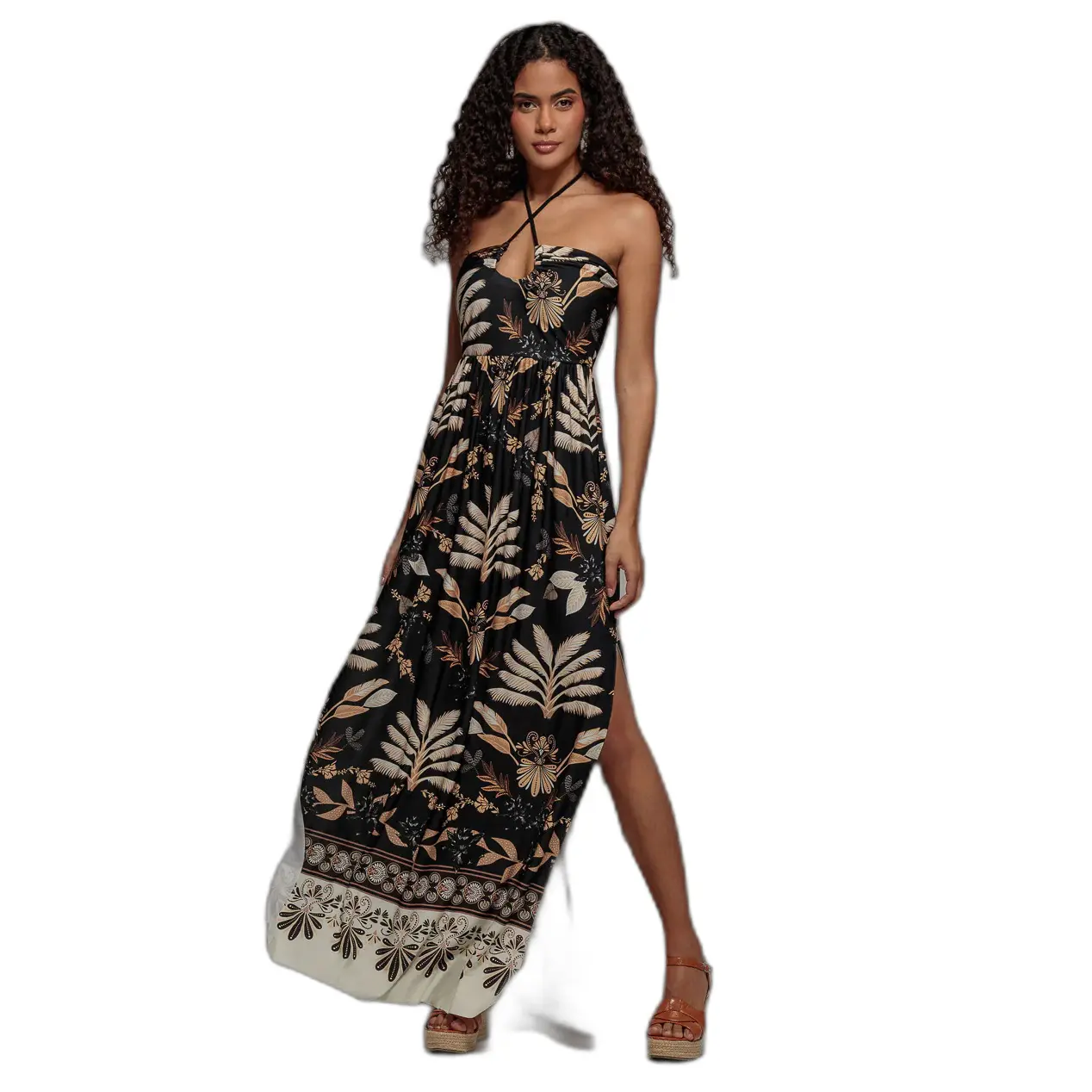 Damen Wickelkleid mit Muster Goddiva