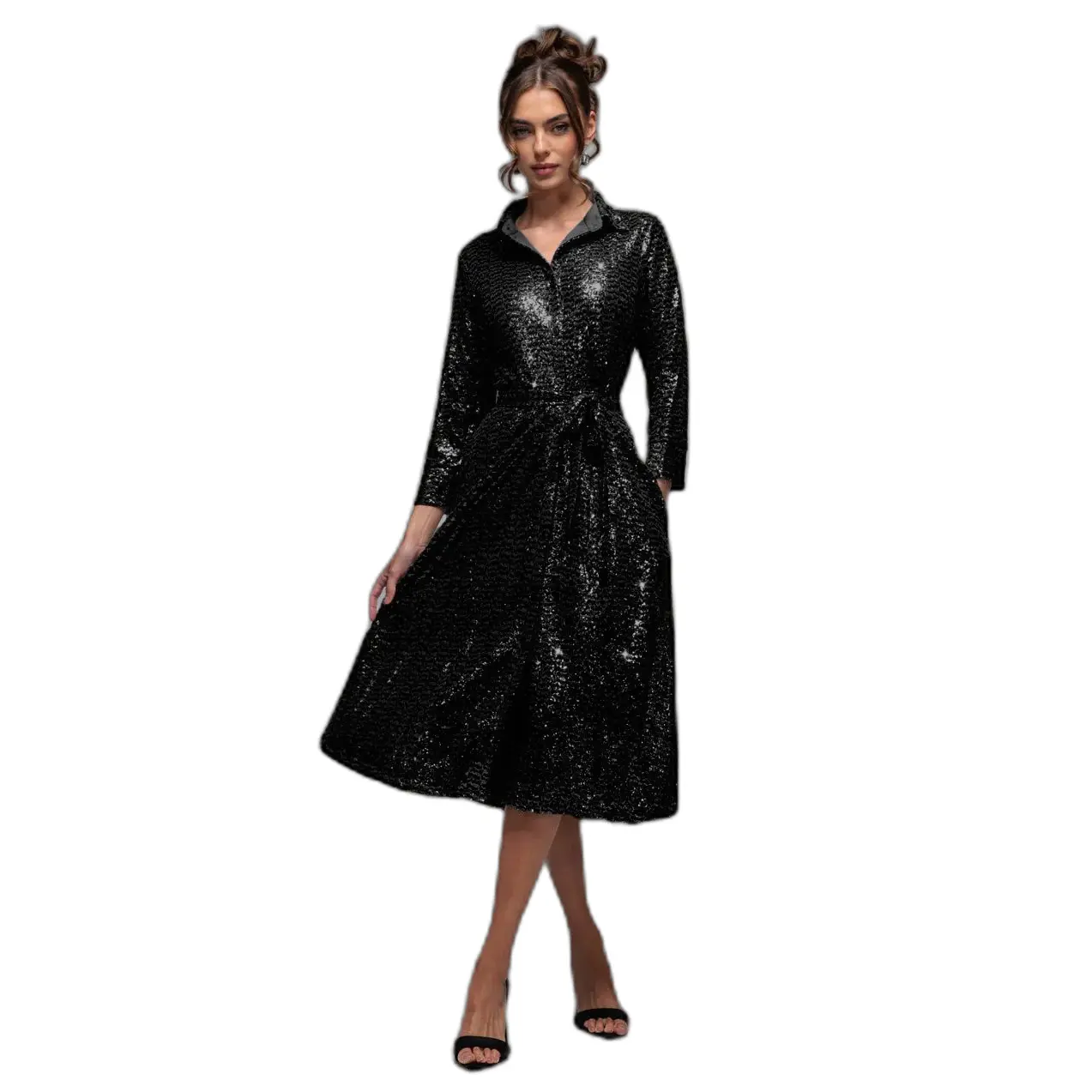 Hemdkleid Damen Goddiva Sequin Skater