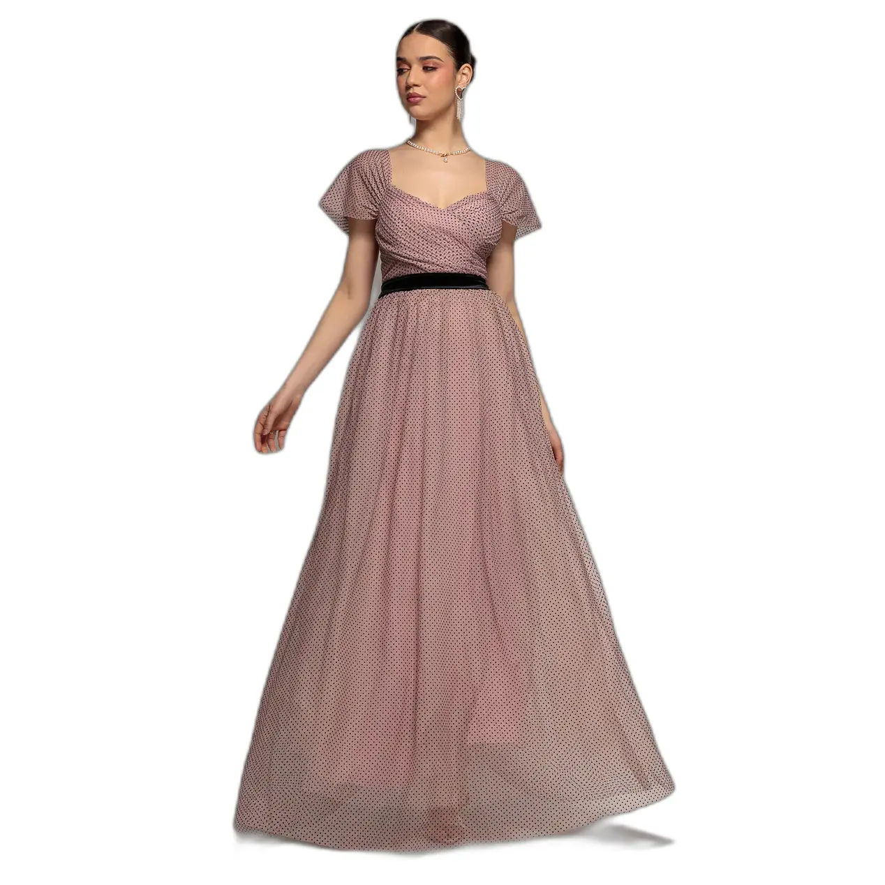 Kleid Damen Goddiva Dobby Mesh Princess