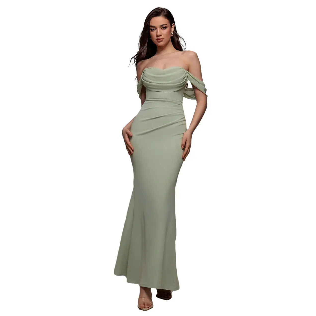 Robe col bénitier Damen Goddiva Maxi