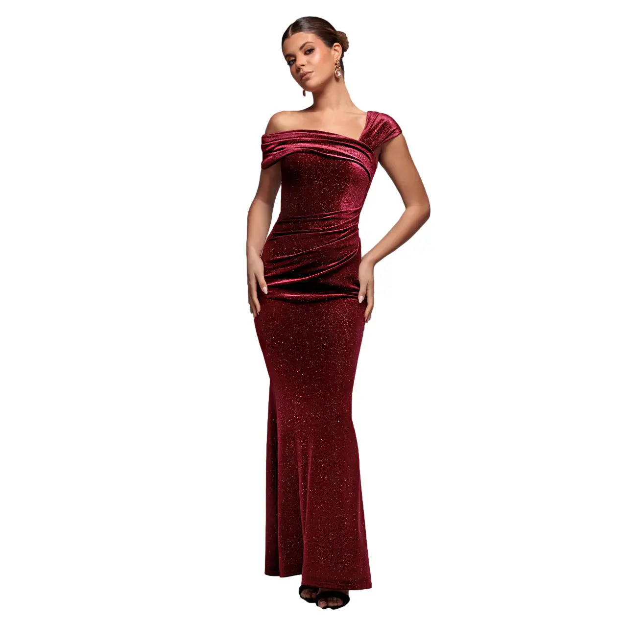Robe Moulante AsyméTrique Femme Goddiva Maxi-image