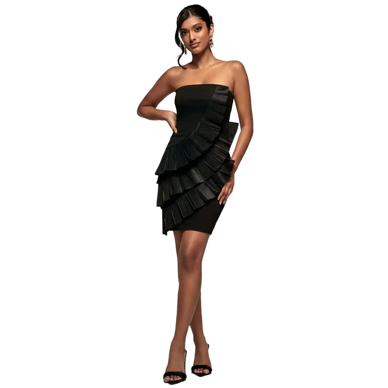 Robe Bustier Femme Goddiva Scuba Mini-image