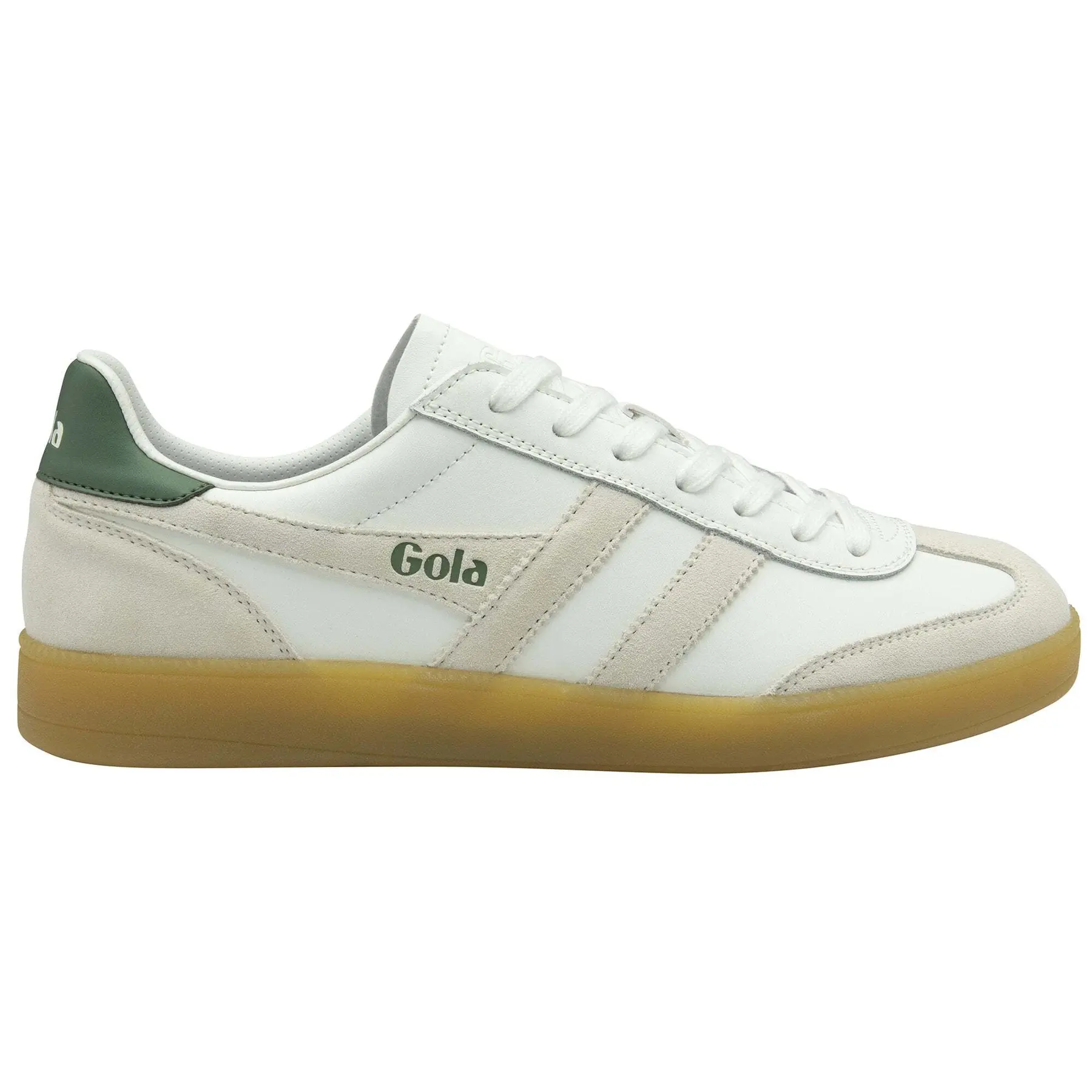 Gola Men's White Leather Lace-Up Trainers Viper Leather