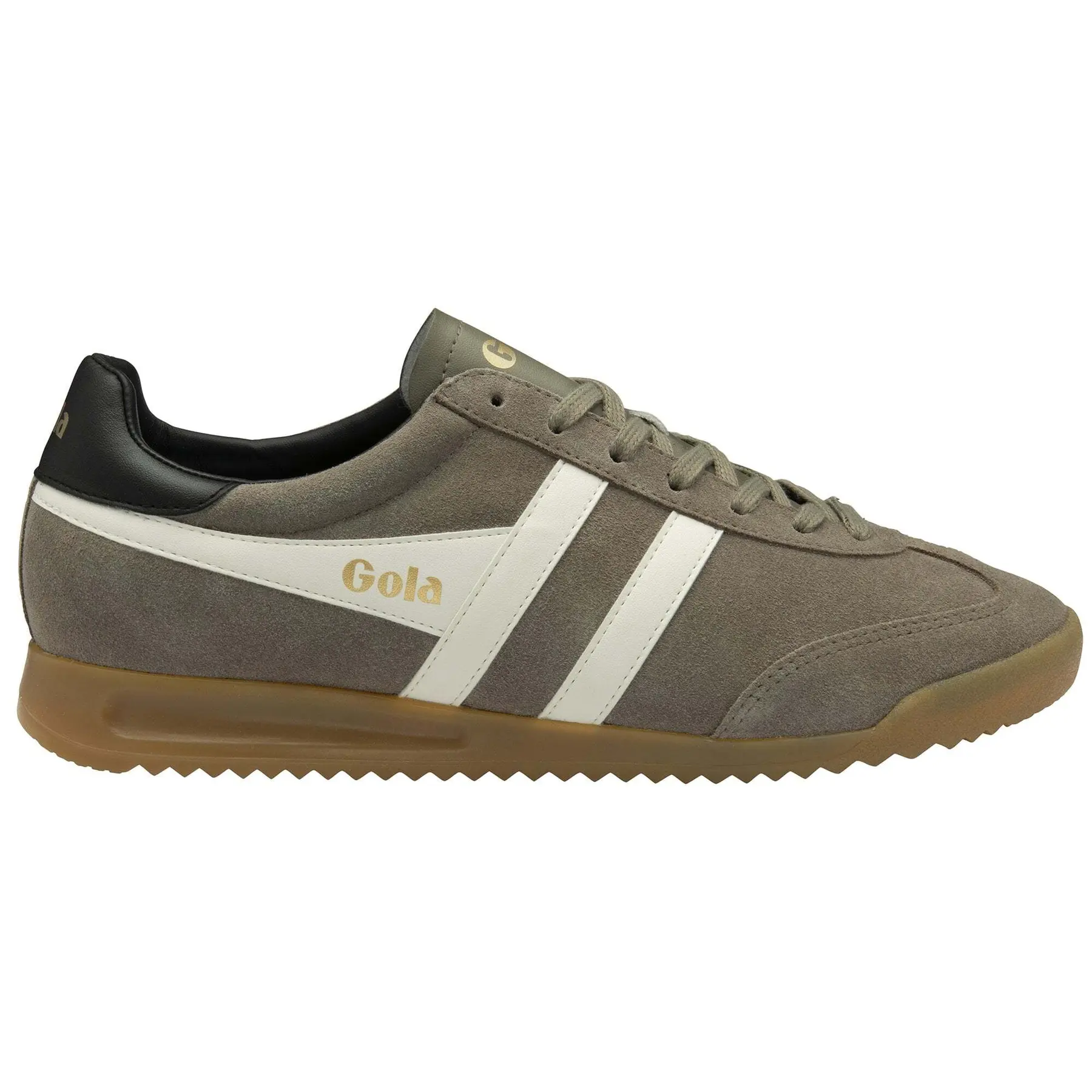 Gola Men's Grey Leather Lace-Up Trainers Torpedo