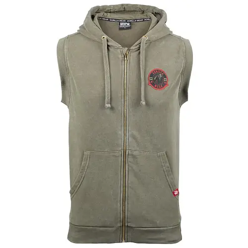 Felpa con cappuccio senza maniche Gorilla Wear Silverdale