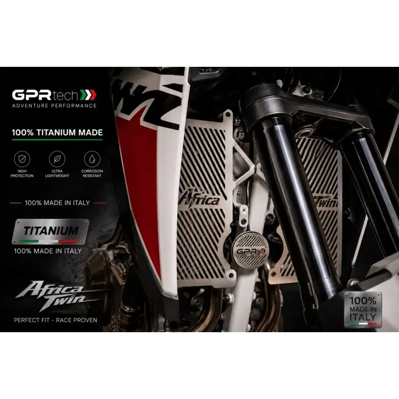 Motorfiets radiatorbescherming GPR Tech Honda Crf 1100 L Africa Twin 2024/2026 e5 plus