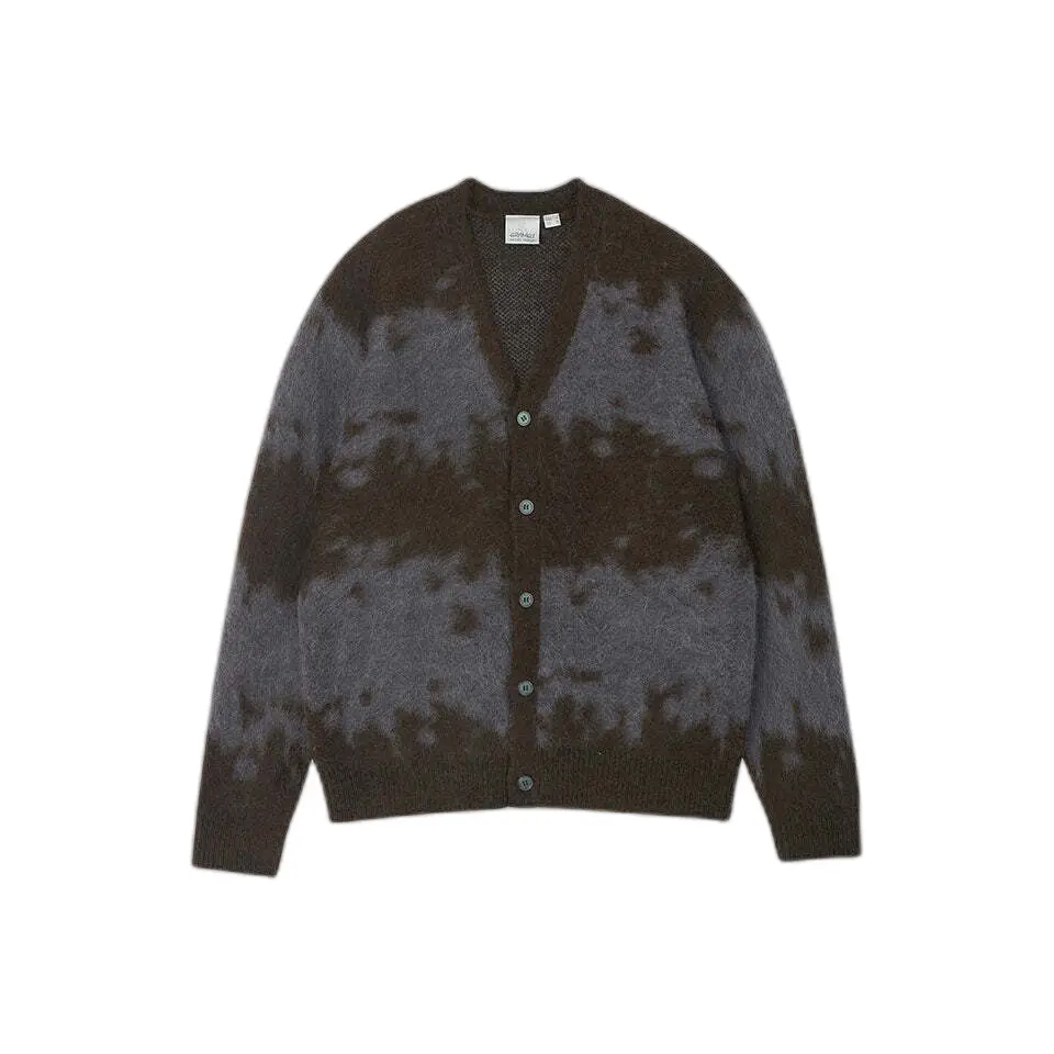 Cardigan in Mohair con Motivi Sparsi Gramicci