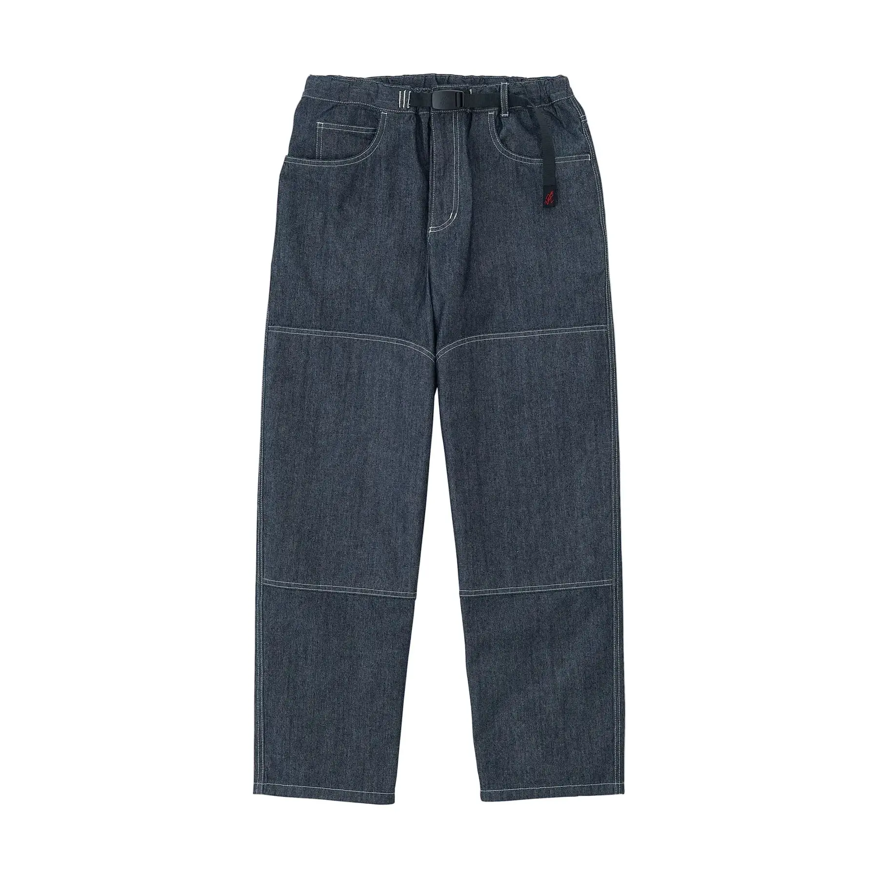 Jeans in chambray giapponese con ginocchia in cotone Gramicci
