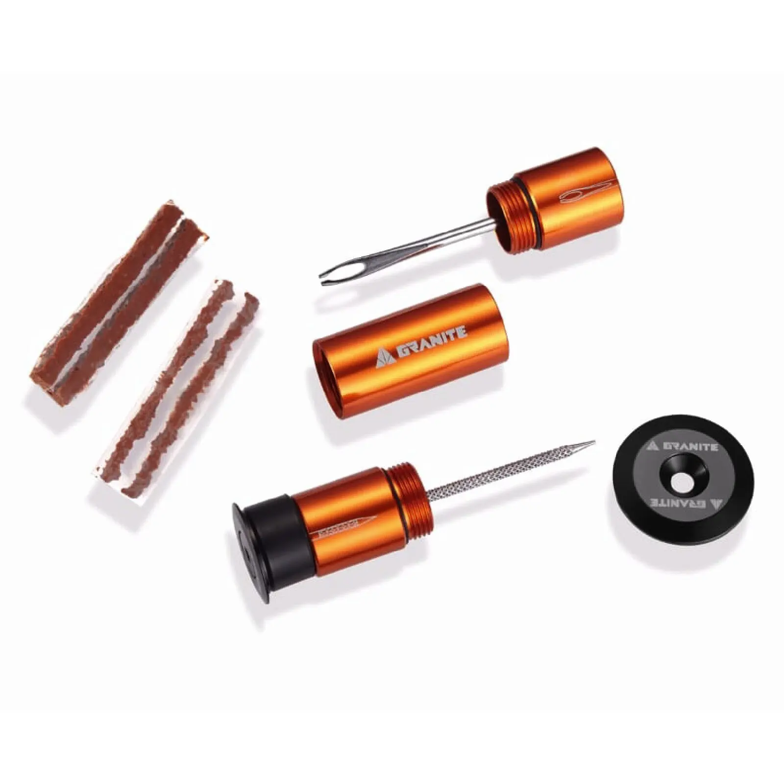 Bügelverschluss Reparaturset Tubeless / Insert Meches Granite Design Stash Tool