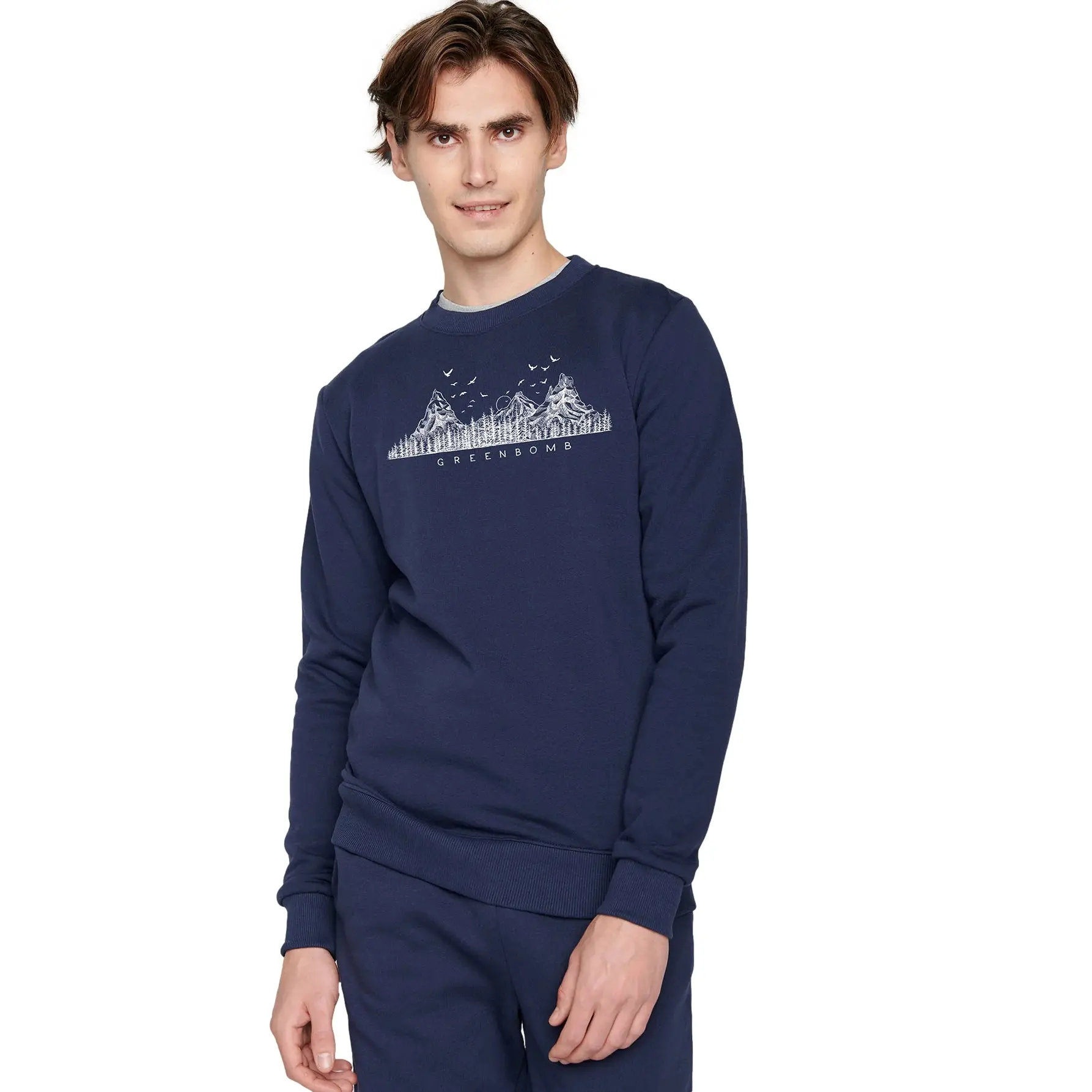 Sweatshirt Greenbomb Nature Mountain Logo